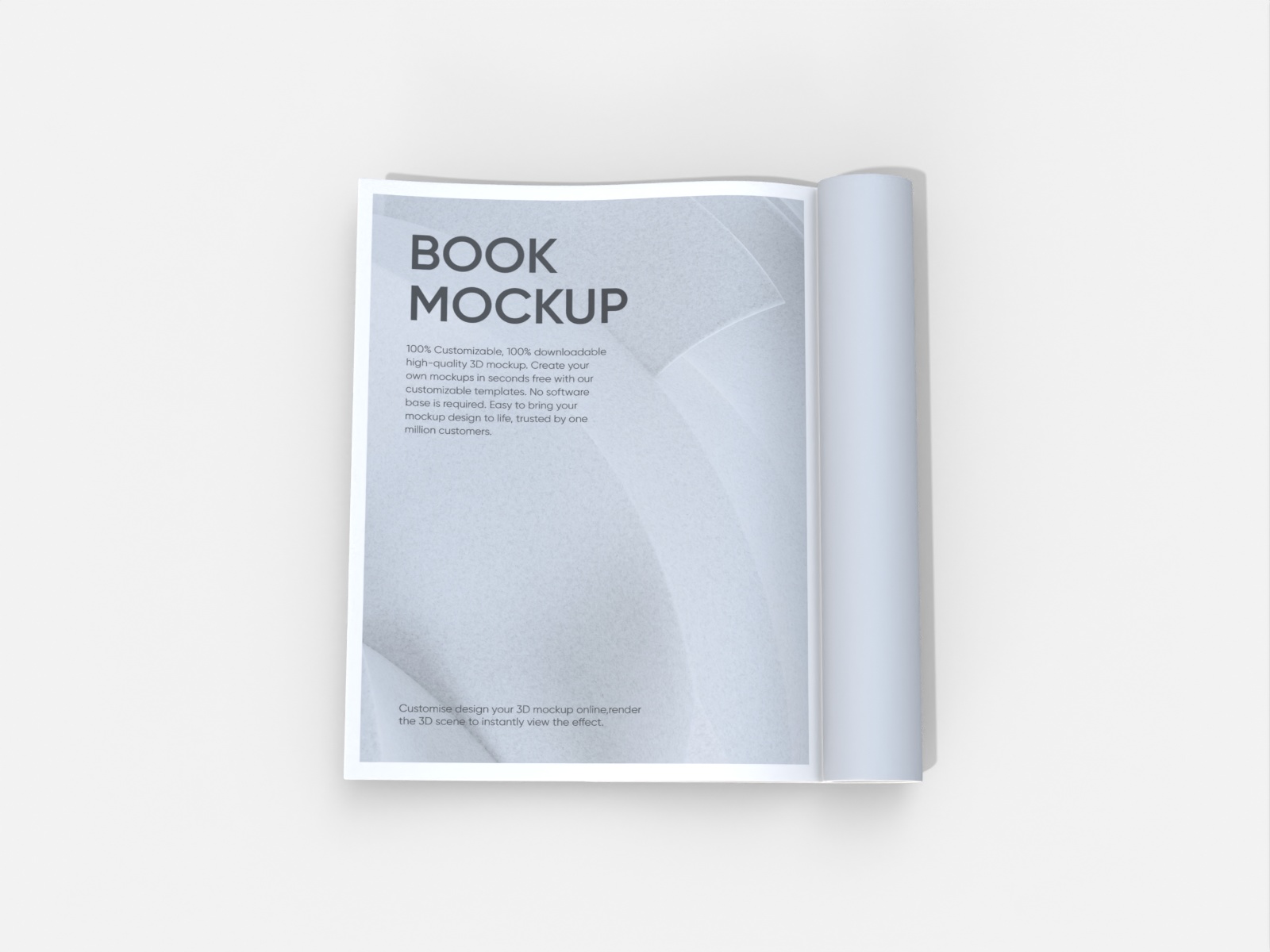 8×10 Open magazine — White paperboard