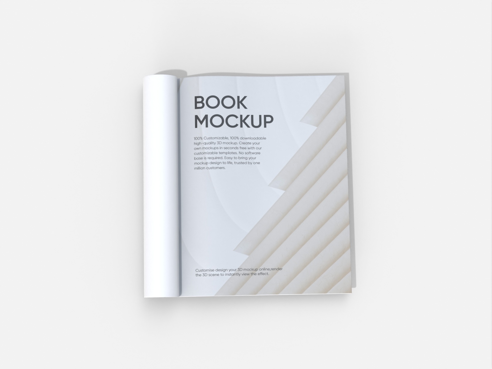 8x10 Open magazine — White paperboard