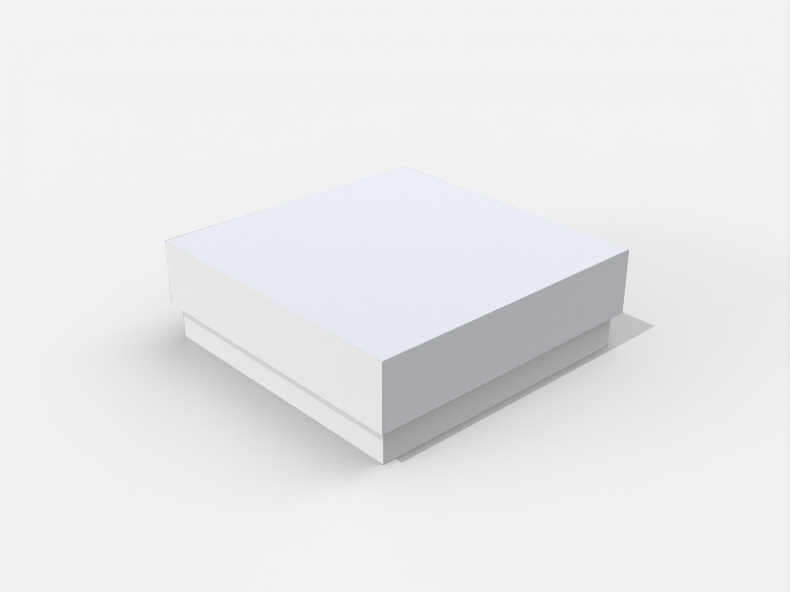 Square gift box — White paperboard