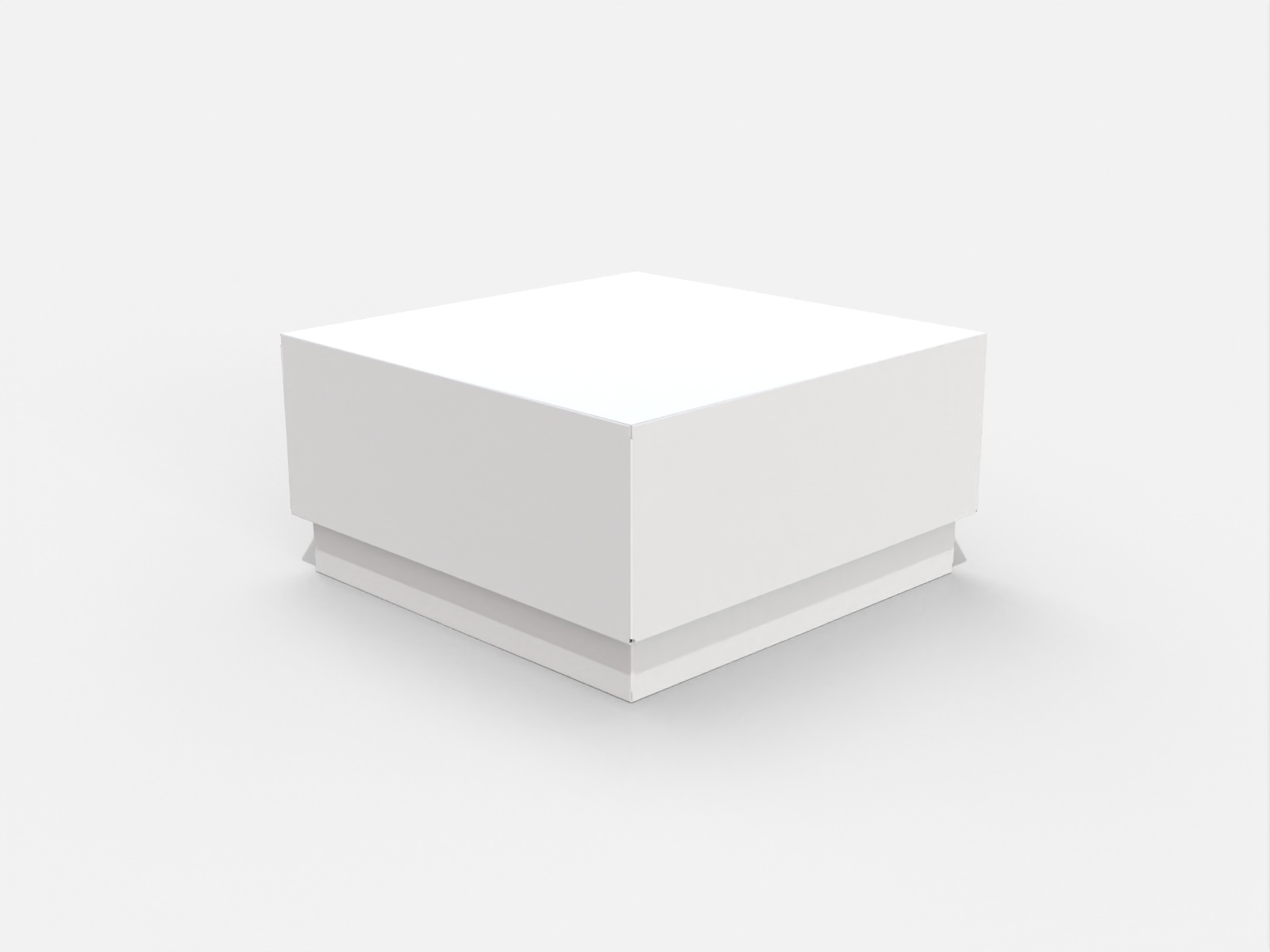 Square gift box — White paperboard