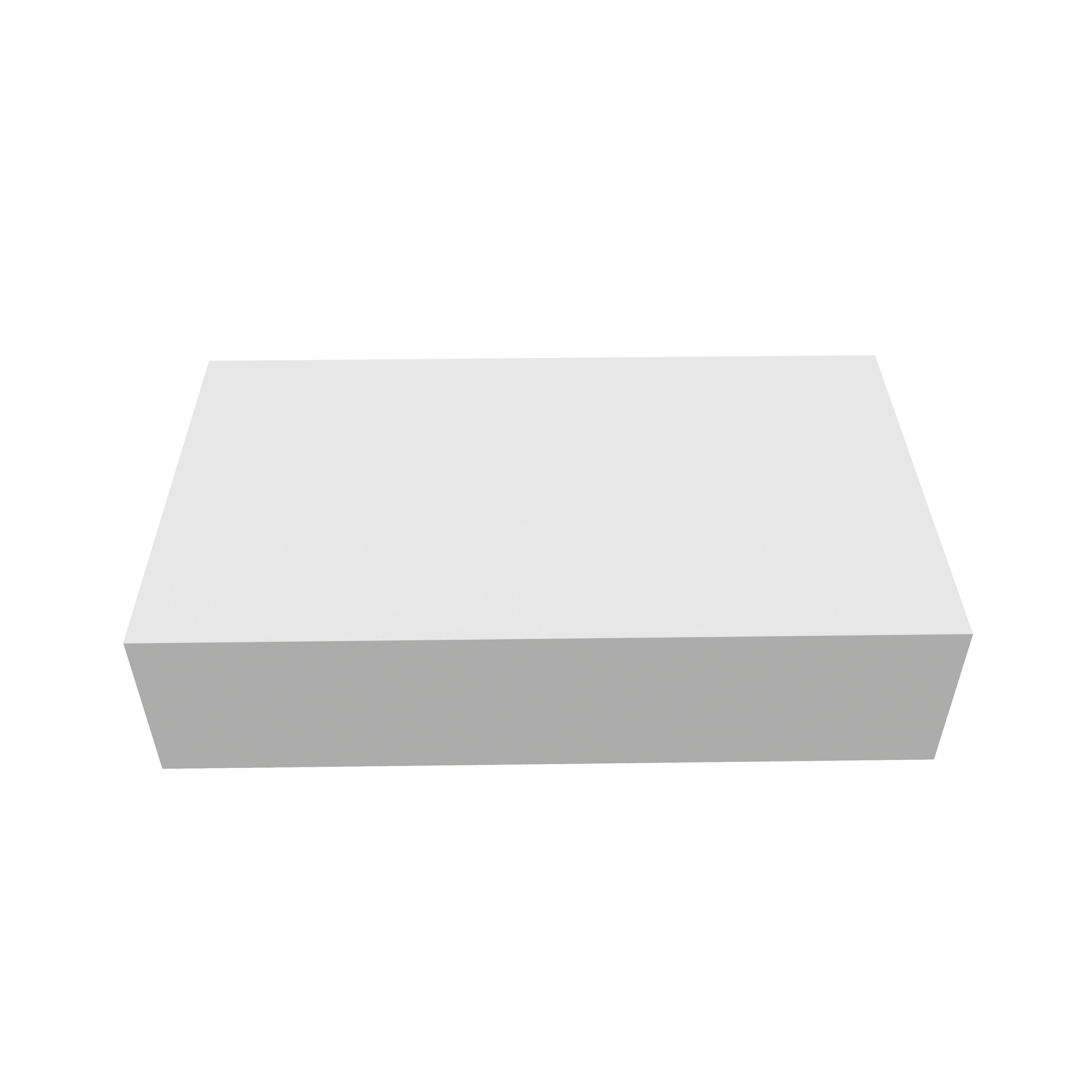 Flat square box — White paperboard