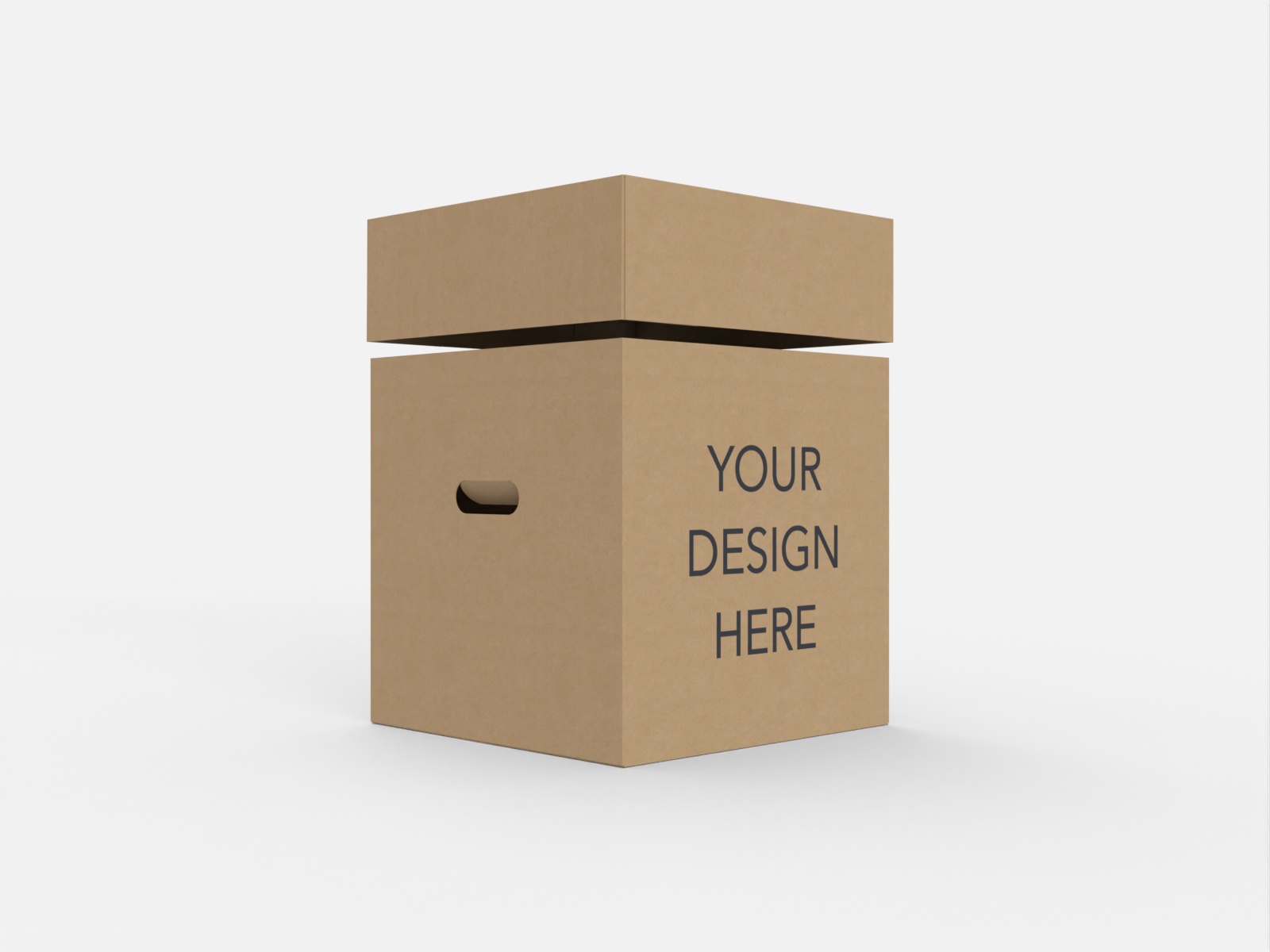 Square box with lid — Corrugated board