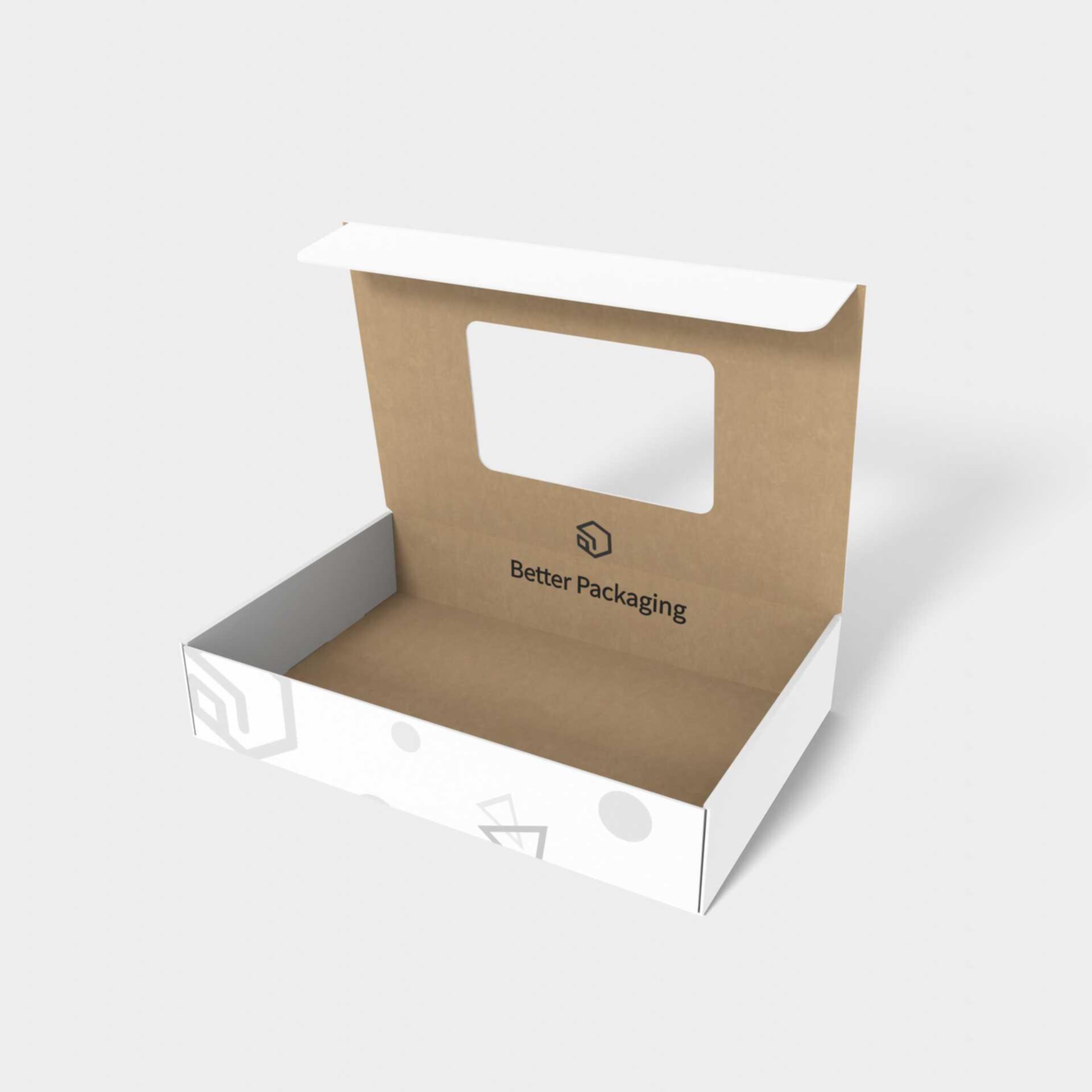 Flip top boxes window display mailer — Corrugated board