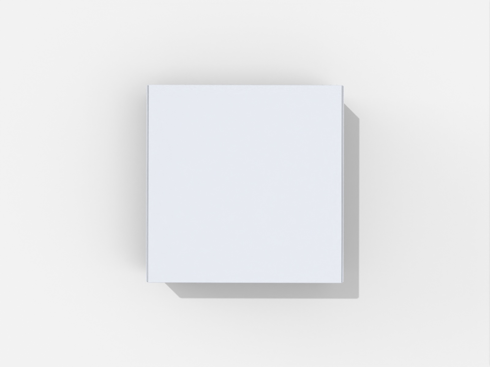 Square mailer box — White paperboard