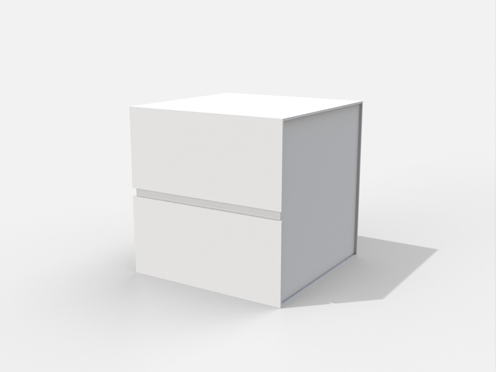 Square magnetic gift box — White paperboard