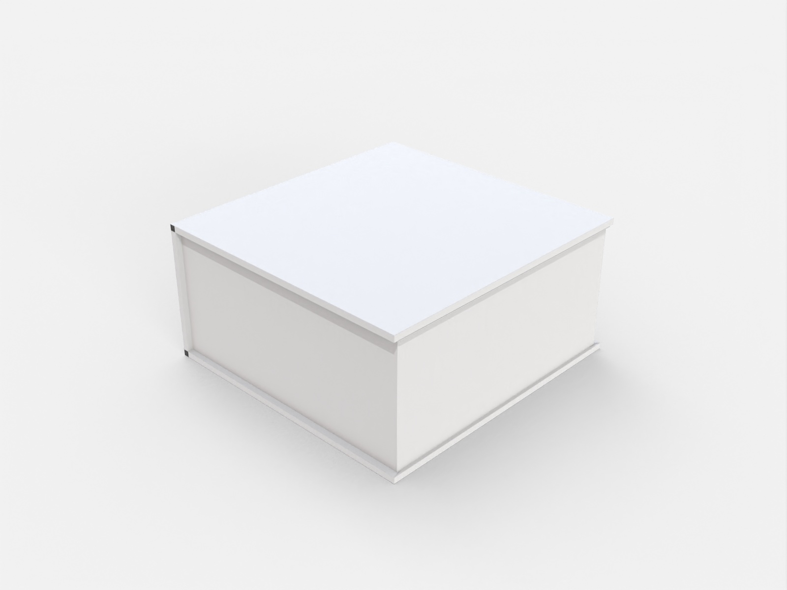 Square magnetic gift box — White paperboard