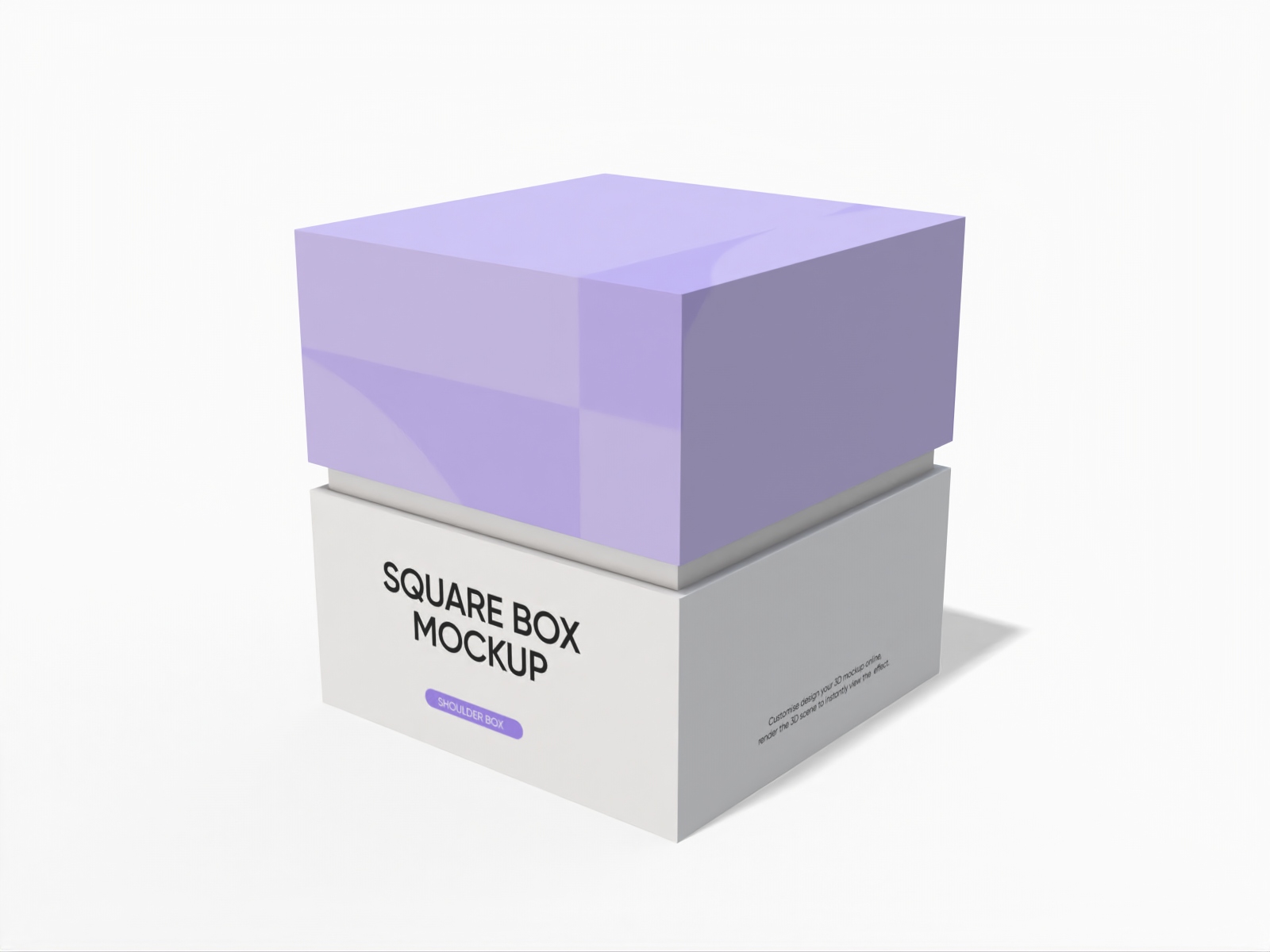 Square gift box — White paperboard