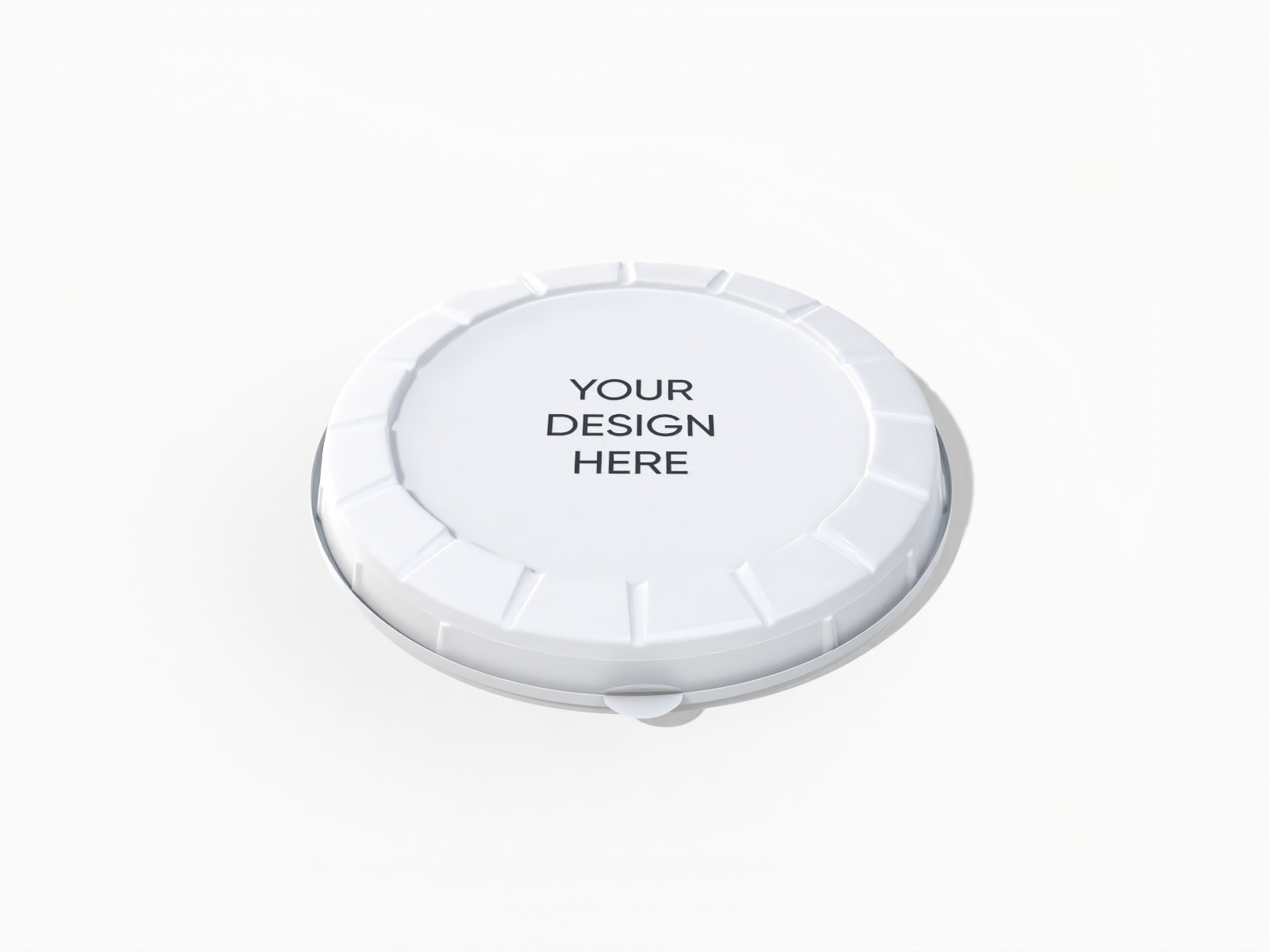 Round pizza plastic packaging box — Glossy plastic