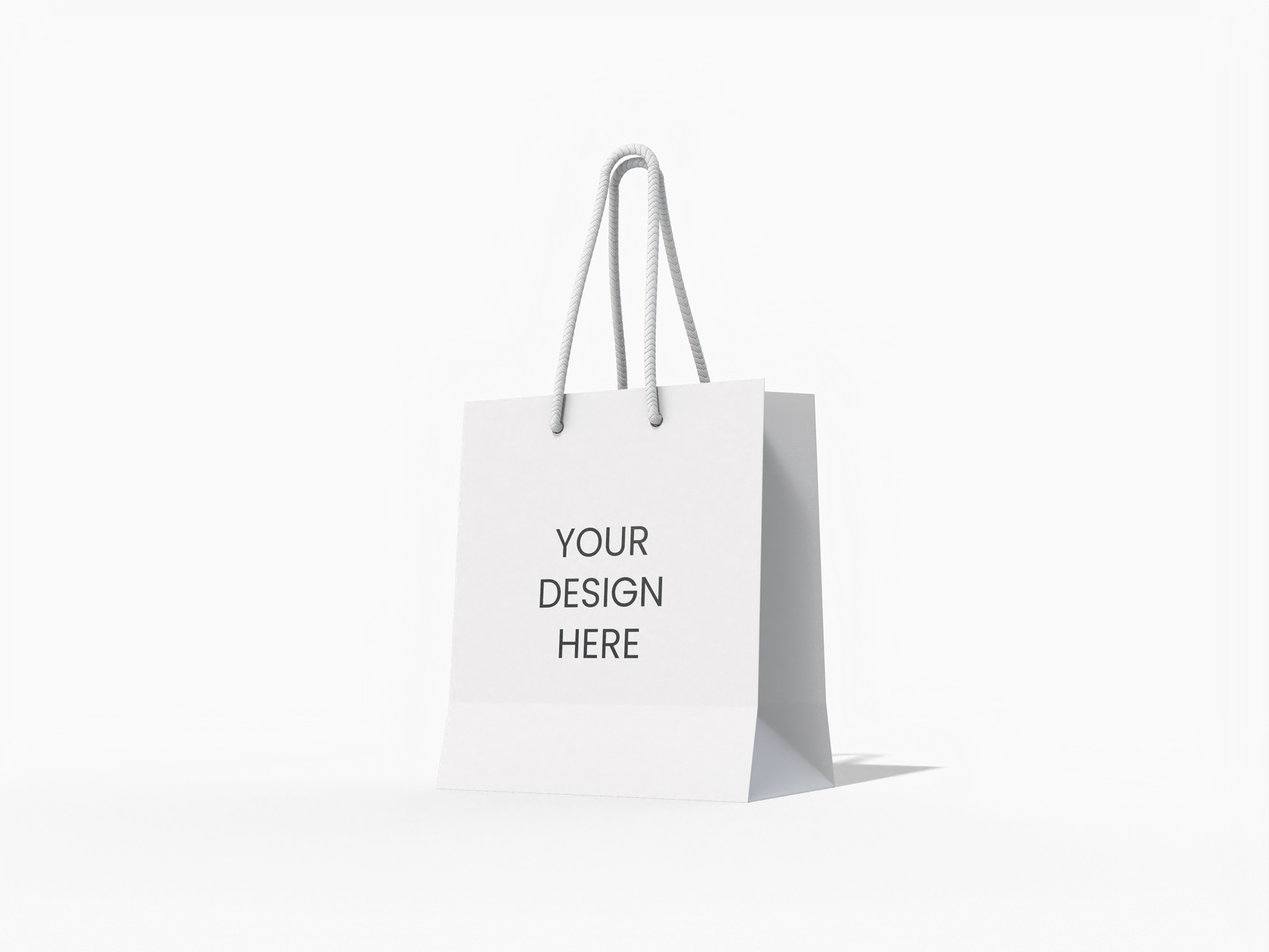 Small luxury shopping bag — White paperboard