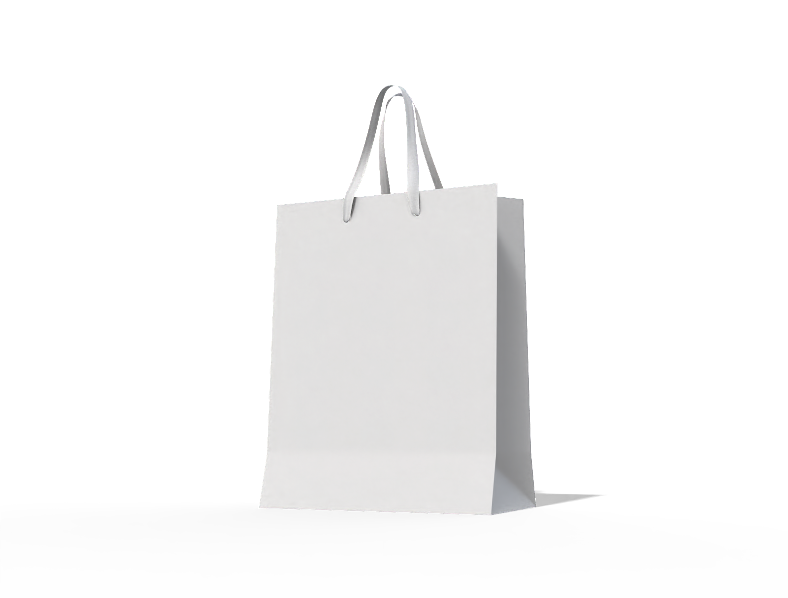 Foldable paper tote bag — White paperboard