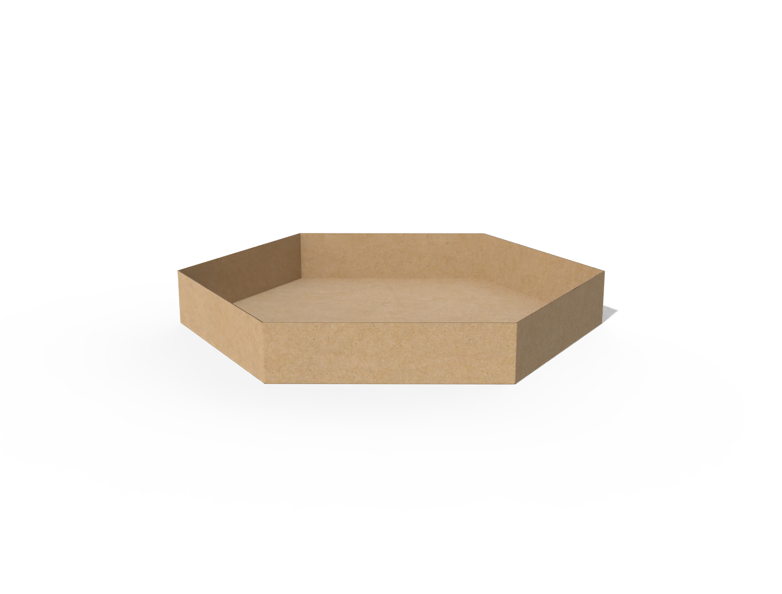 Hexagon food tray box — E-flute corrugated board