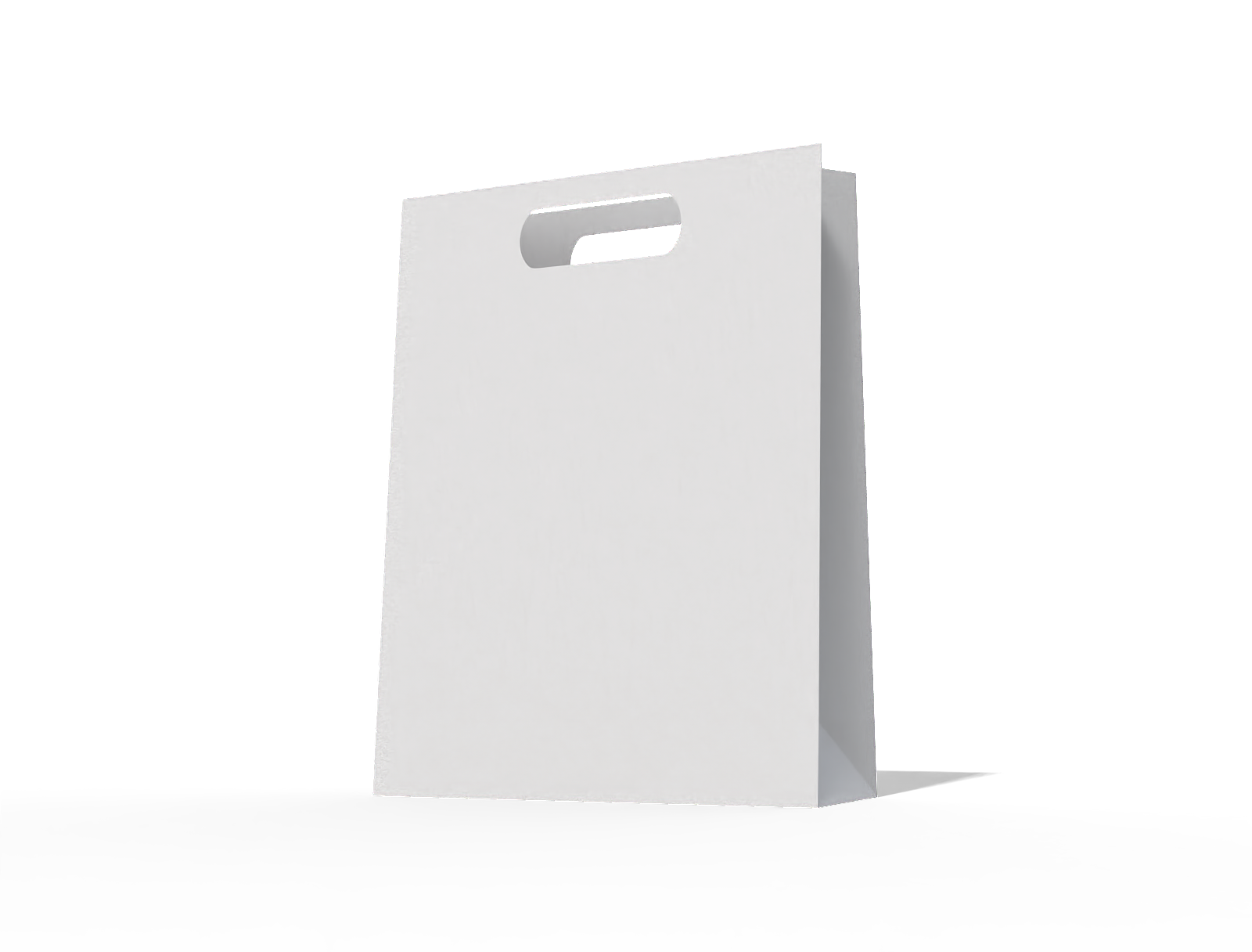 Folded paper bag — White paperboard