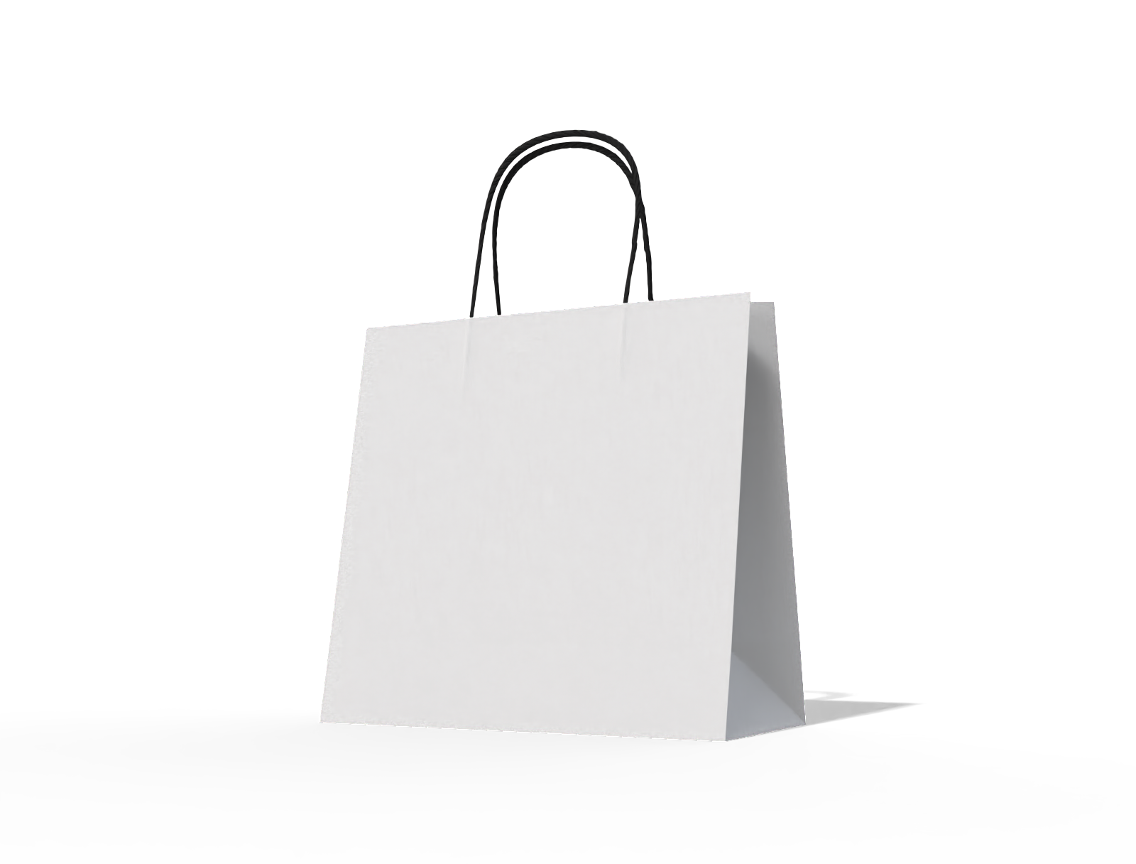 Paper shopping bag — White paperboard