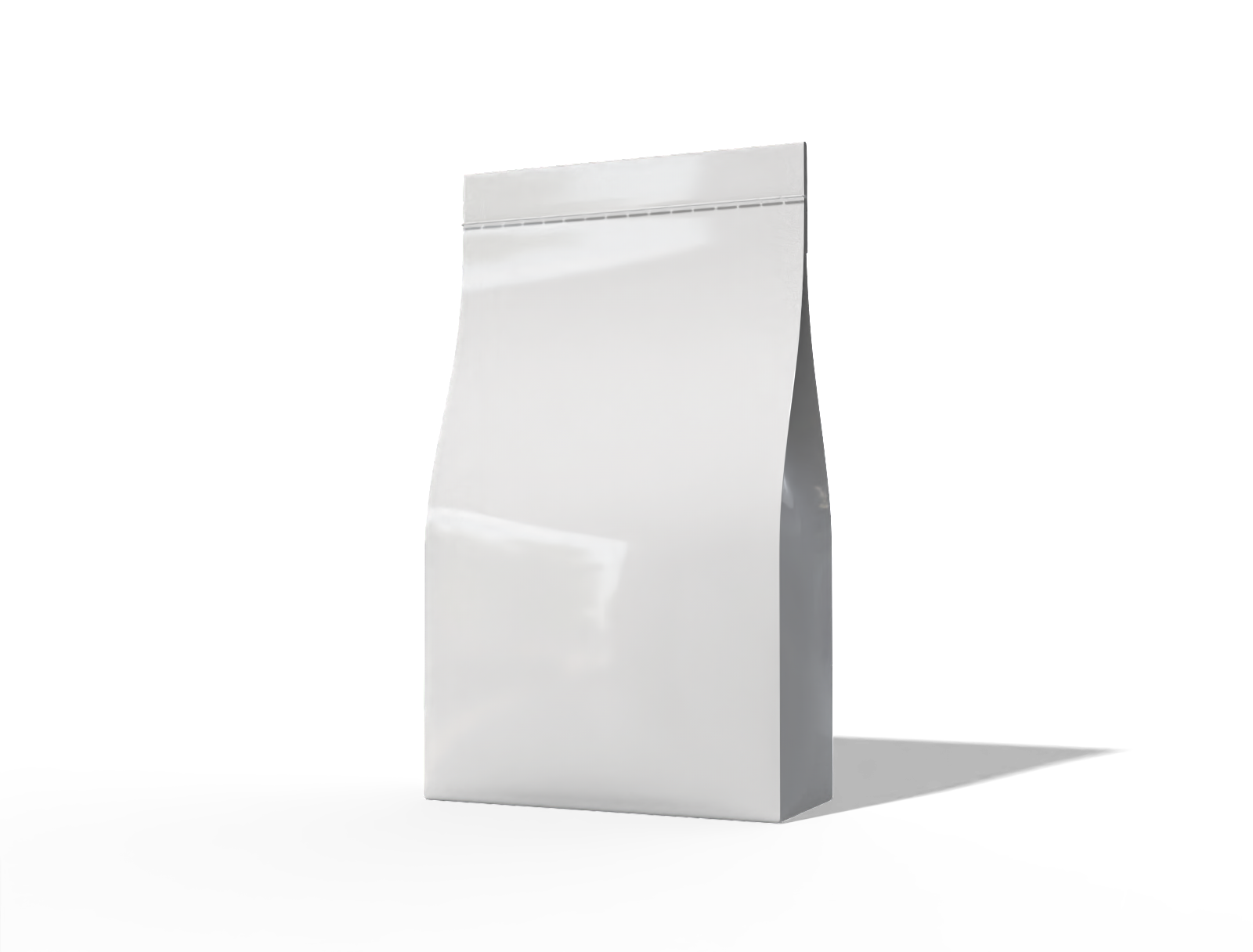 18 × 8 × 41 stand-up food pouch — Glossy plastic