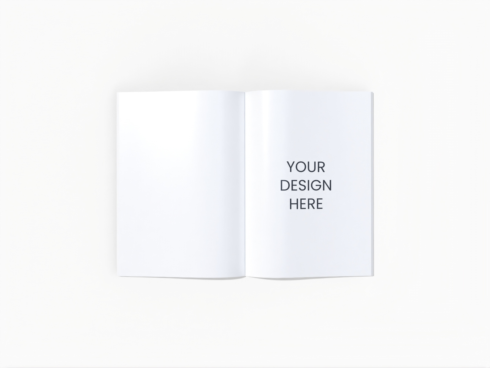 Open A4 magazine — White paperboard