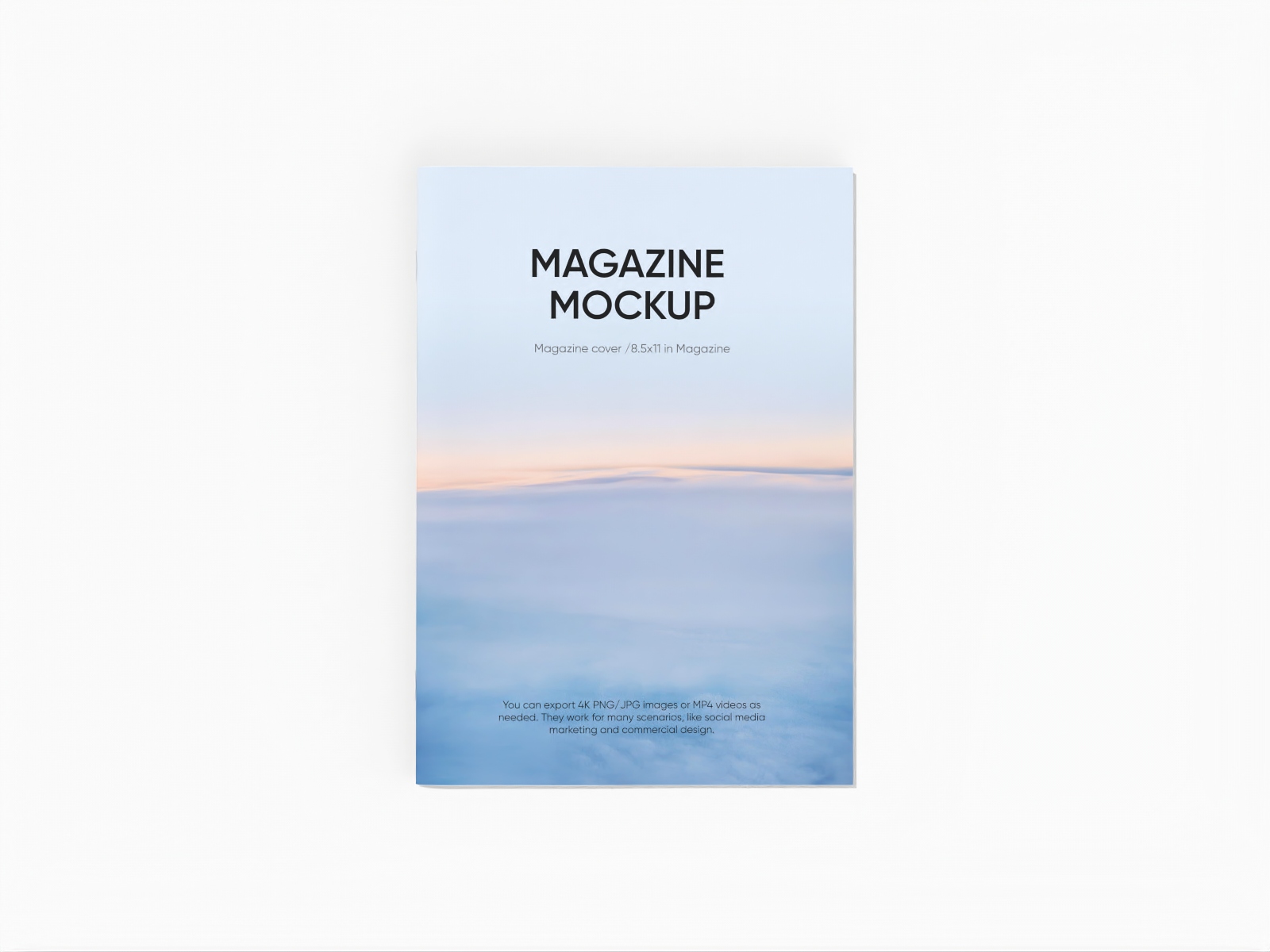 8.5 x 11 Magazine cover — White paperboard