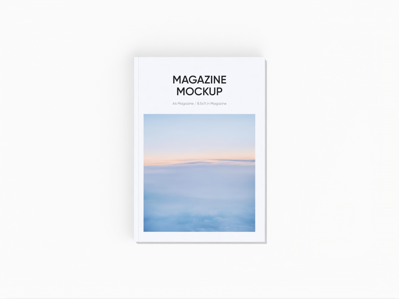 Magazine cover — White paperboard