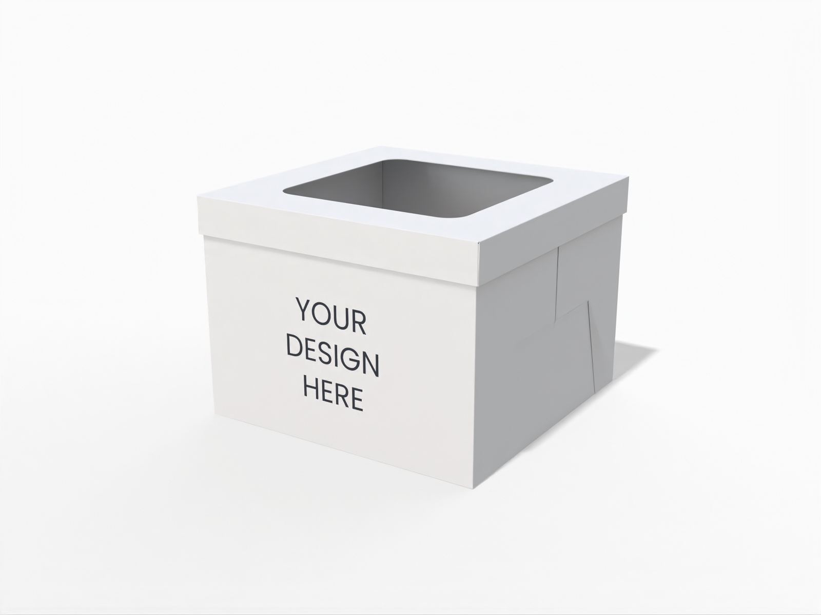Cake box — White paperboard