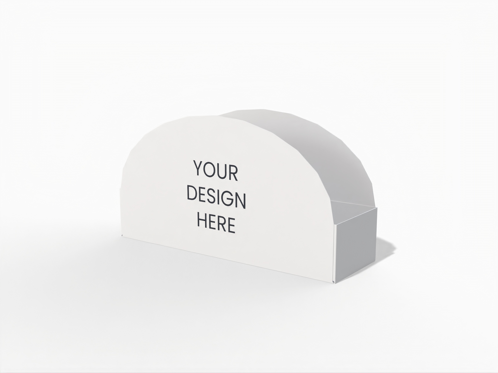 Arc display box — White paperboard