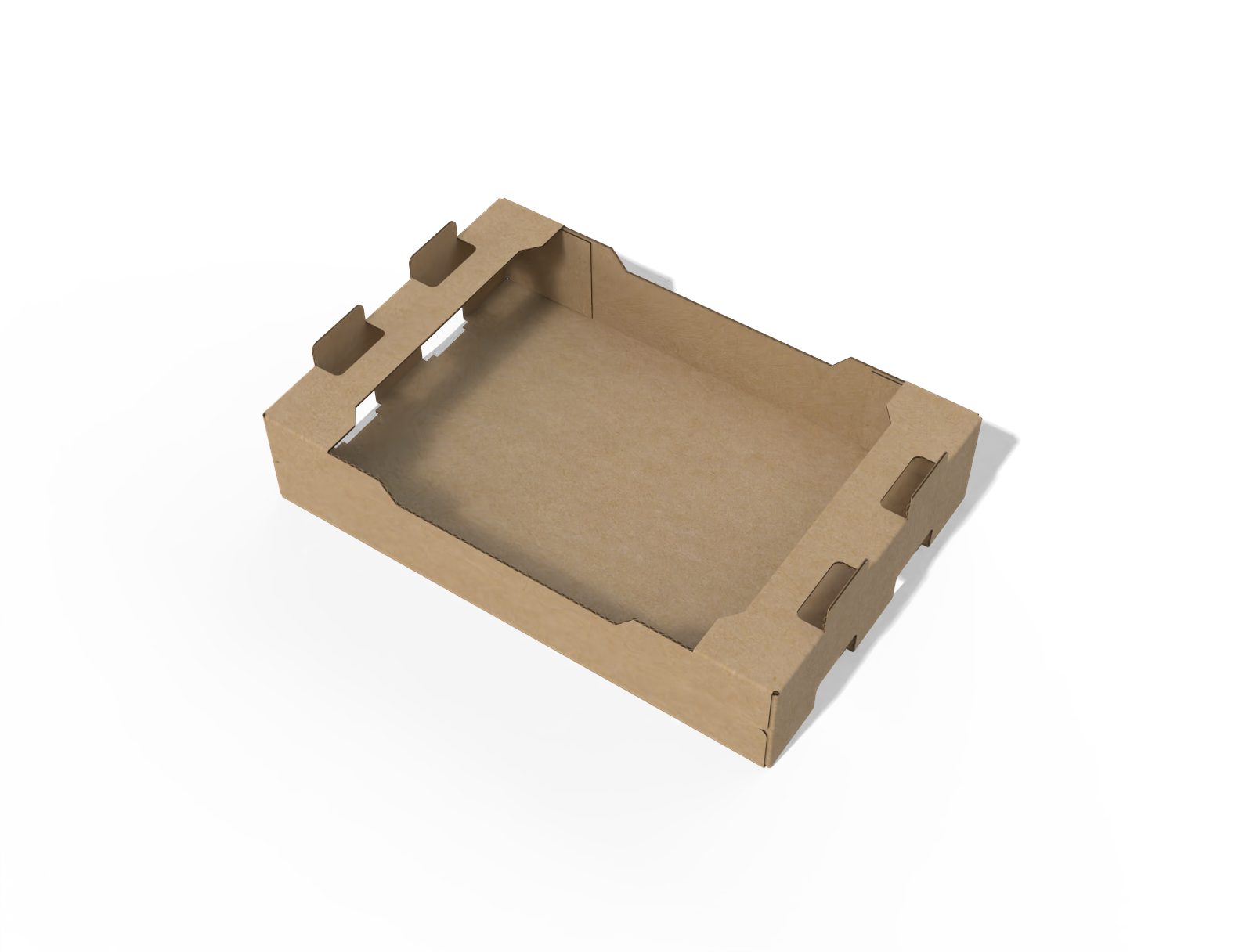 Display tray box — E-flute corrugated board