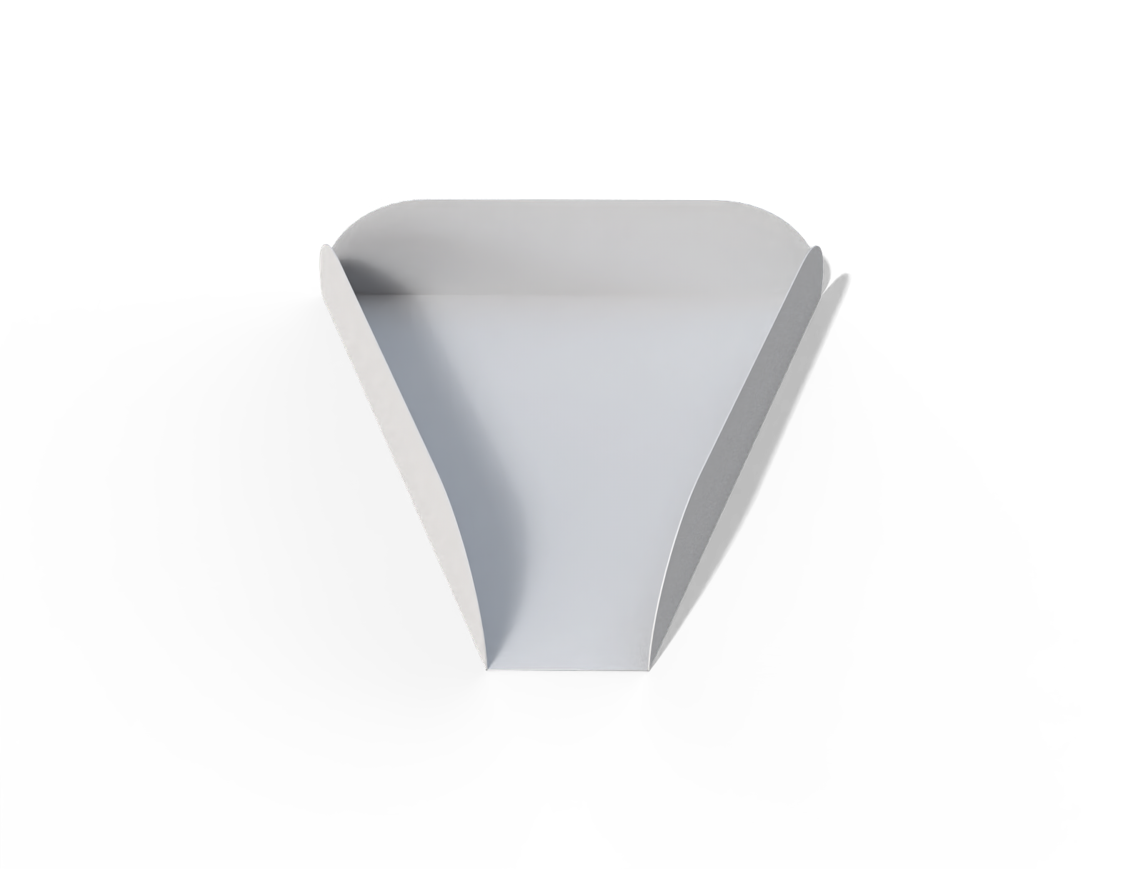 Triangle pizza tray box — White paperboard