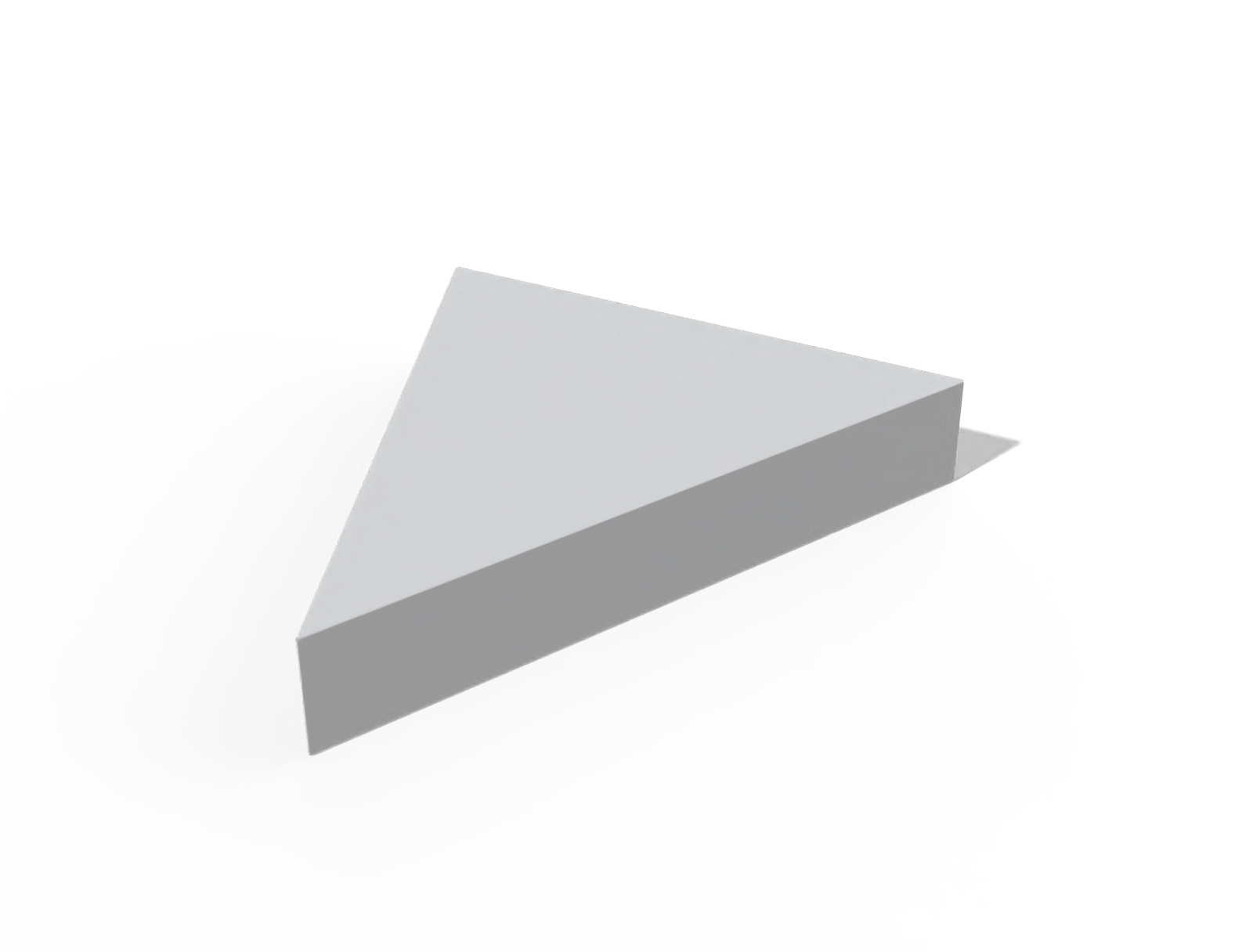 Triangle pizza box — White paperboard