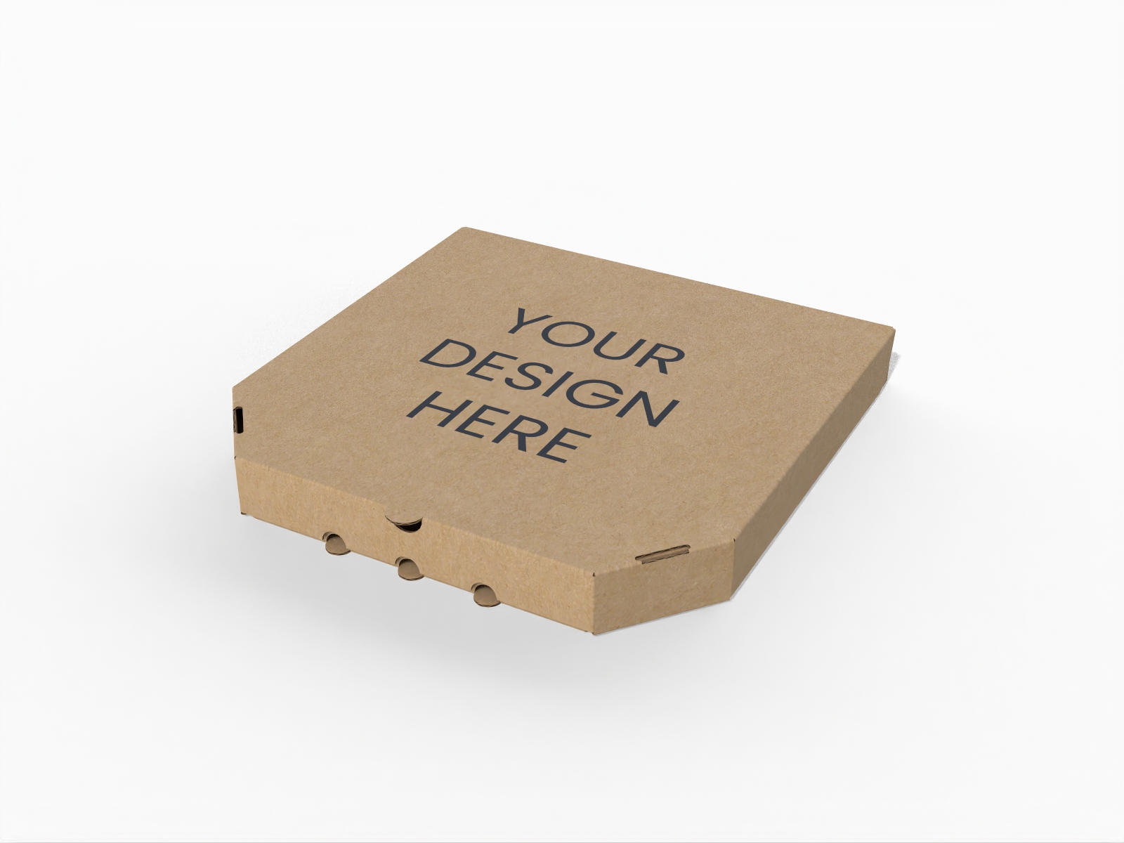 Folding pizza box — Kraft paper
