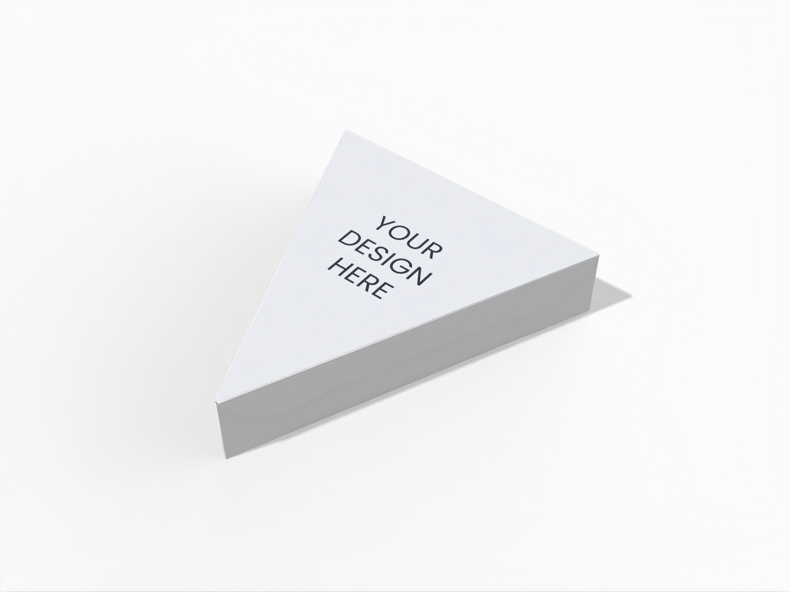 Triangle cake box — White paperboard