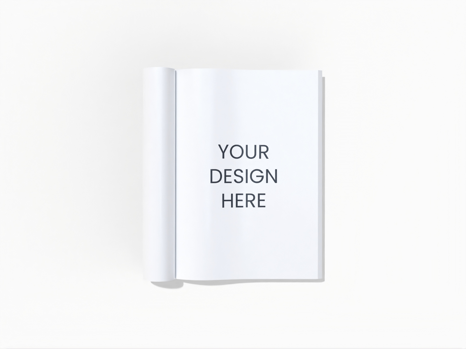 Magazine page — White paperboard