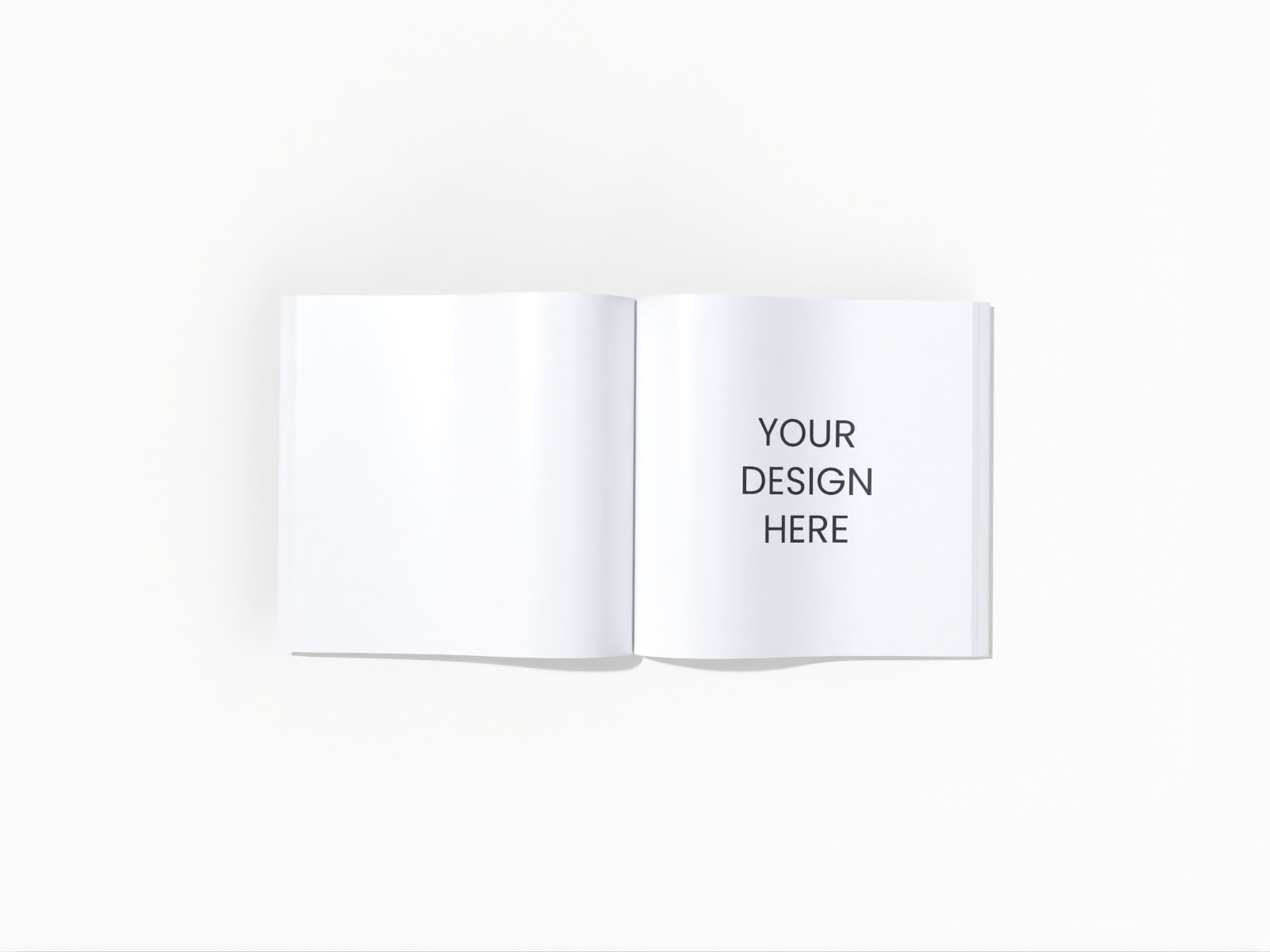 Open square magazine — White paperboard