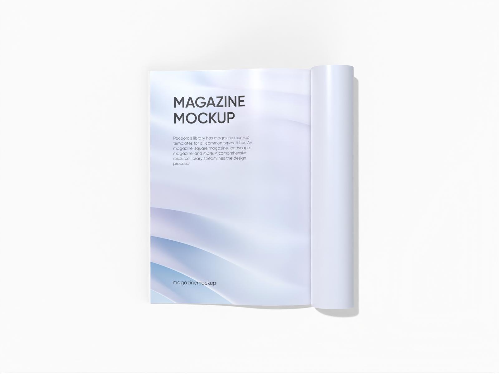 One page magazine — White paperboard