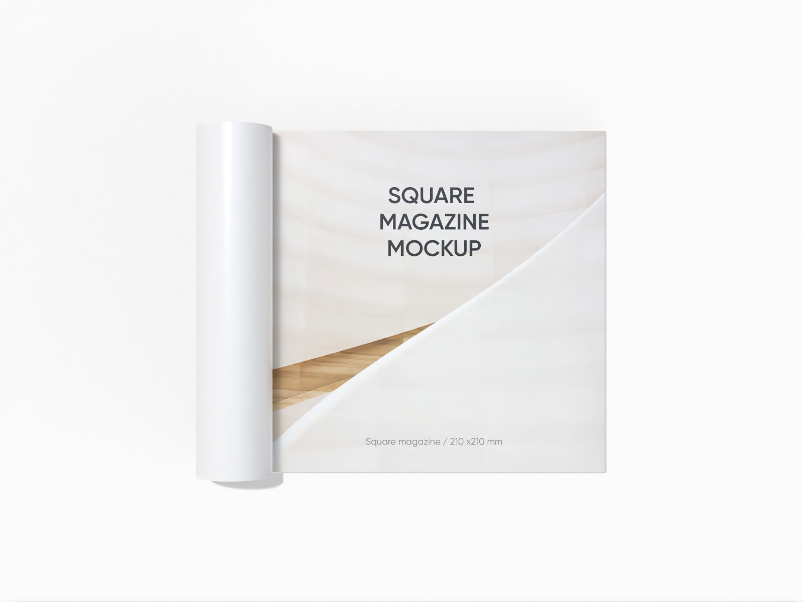 Square one page magazine — White paperboard