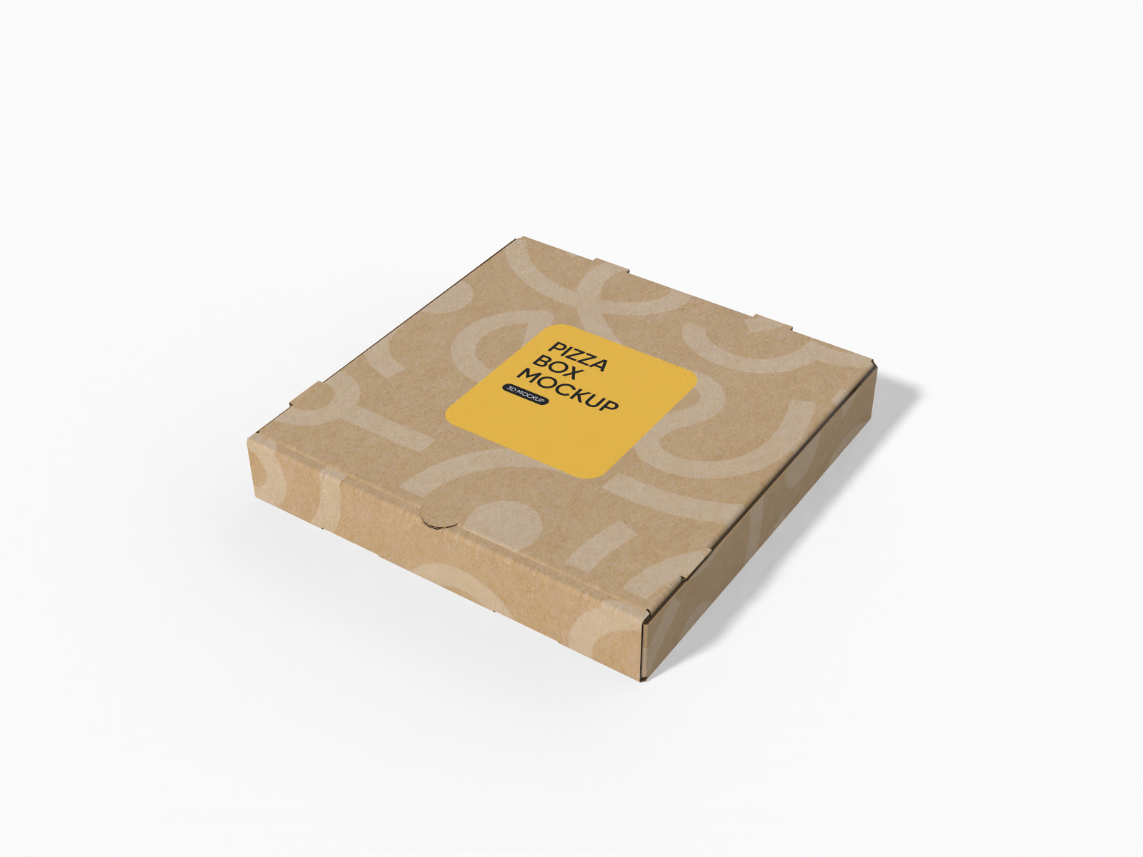 Square pizza box — Kraft paper