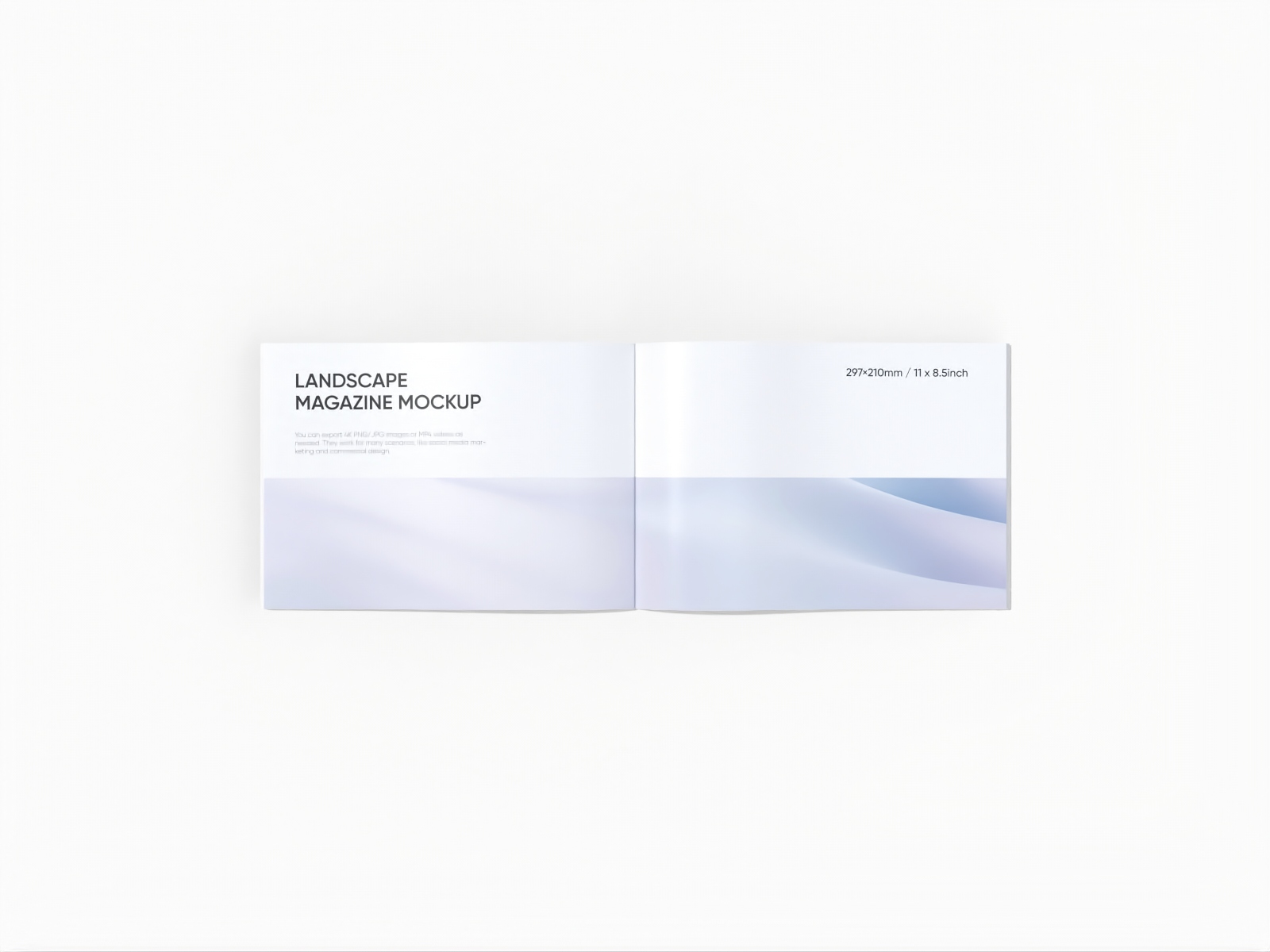 A4 Landscape magazine — White paperboard