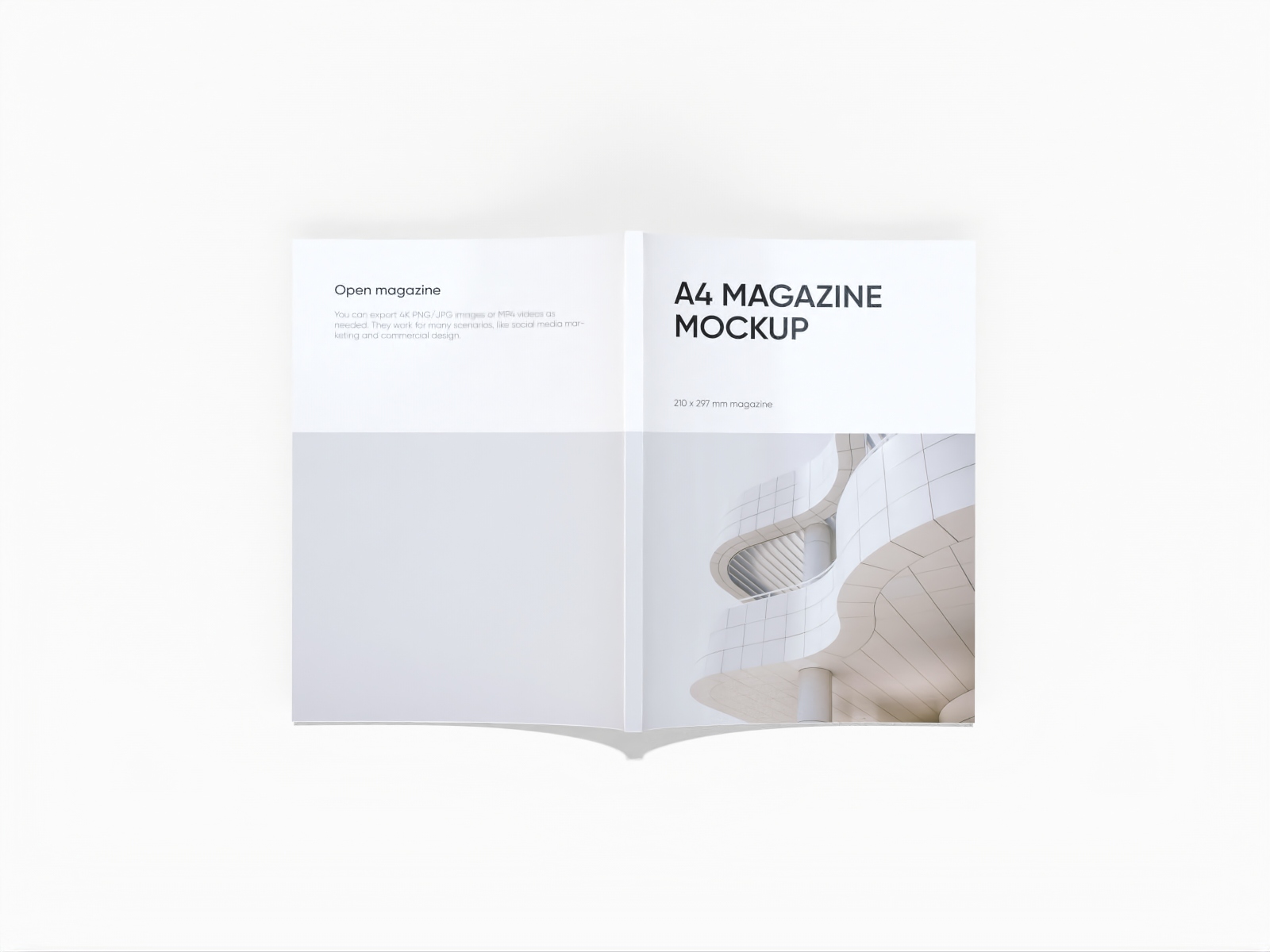 A4 Magazine cover — White paperboard