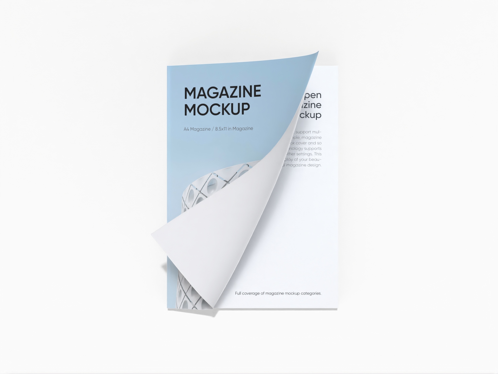 Magazine cover — White paperboard