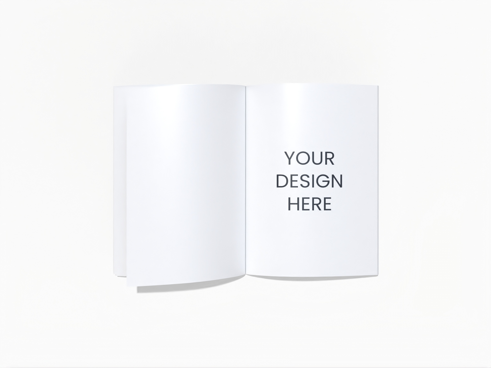 A4 Open magazine — White paperboard
