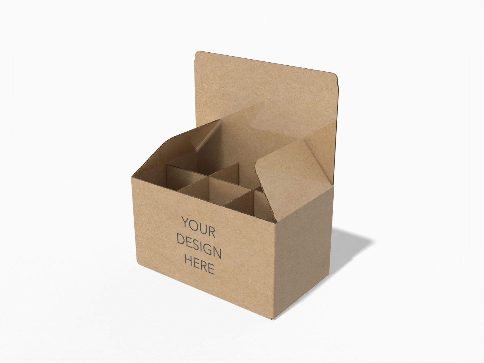 6-pack carrier box — B-flute corrugated board