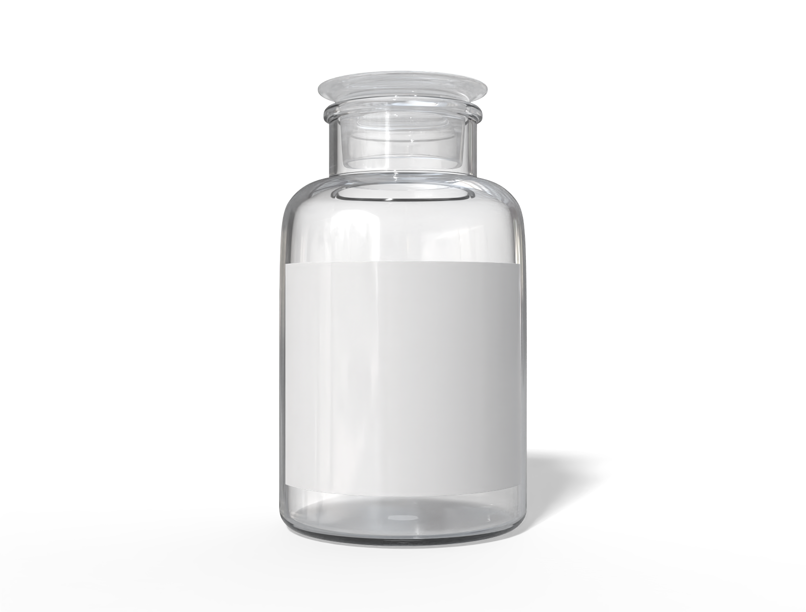 Bottles glass product label — Glossy glass
