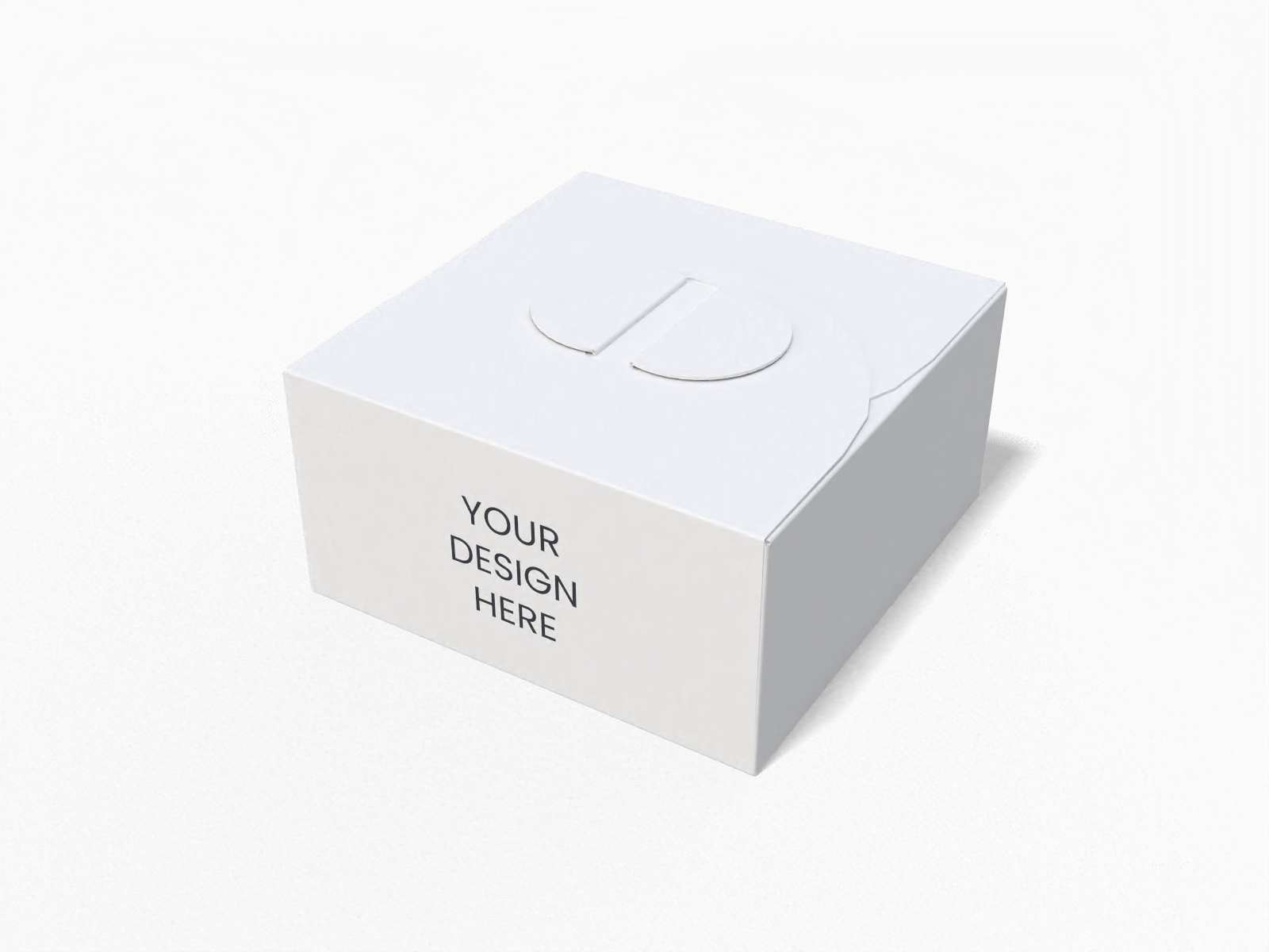 Butterfly lock folding box — White paperboard