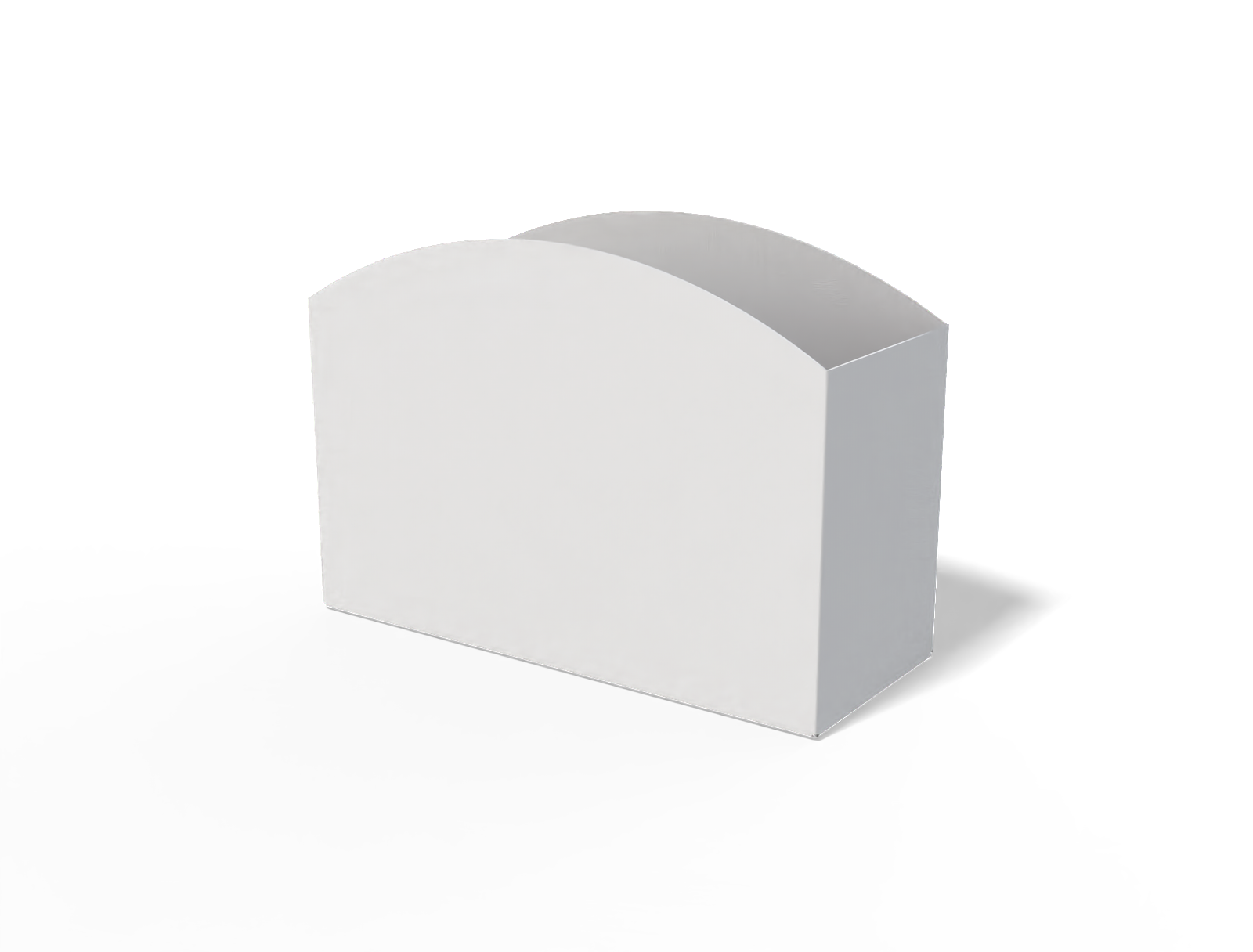 Arc display box — White paperboard