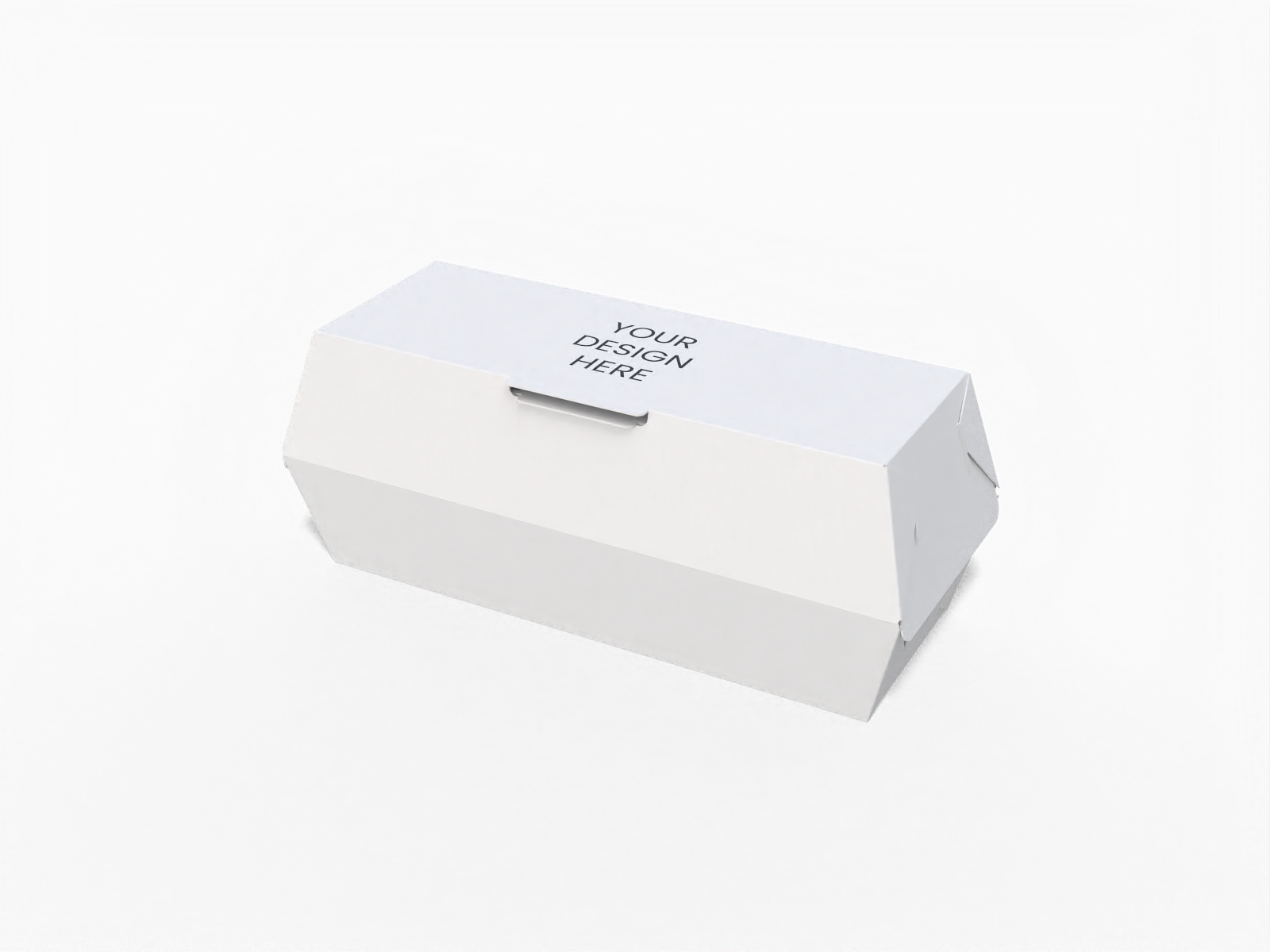 Fast food box — White paperboard