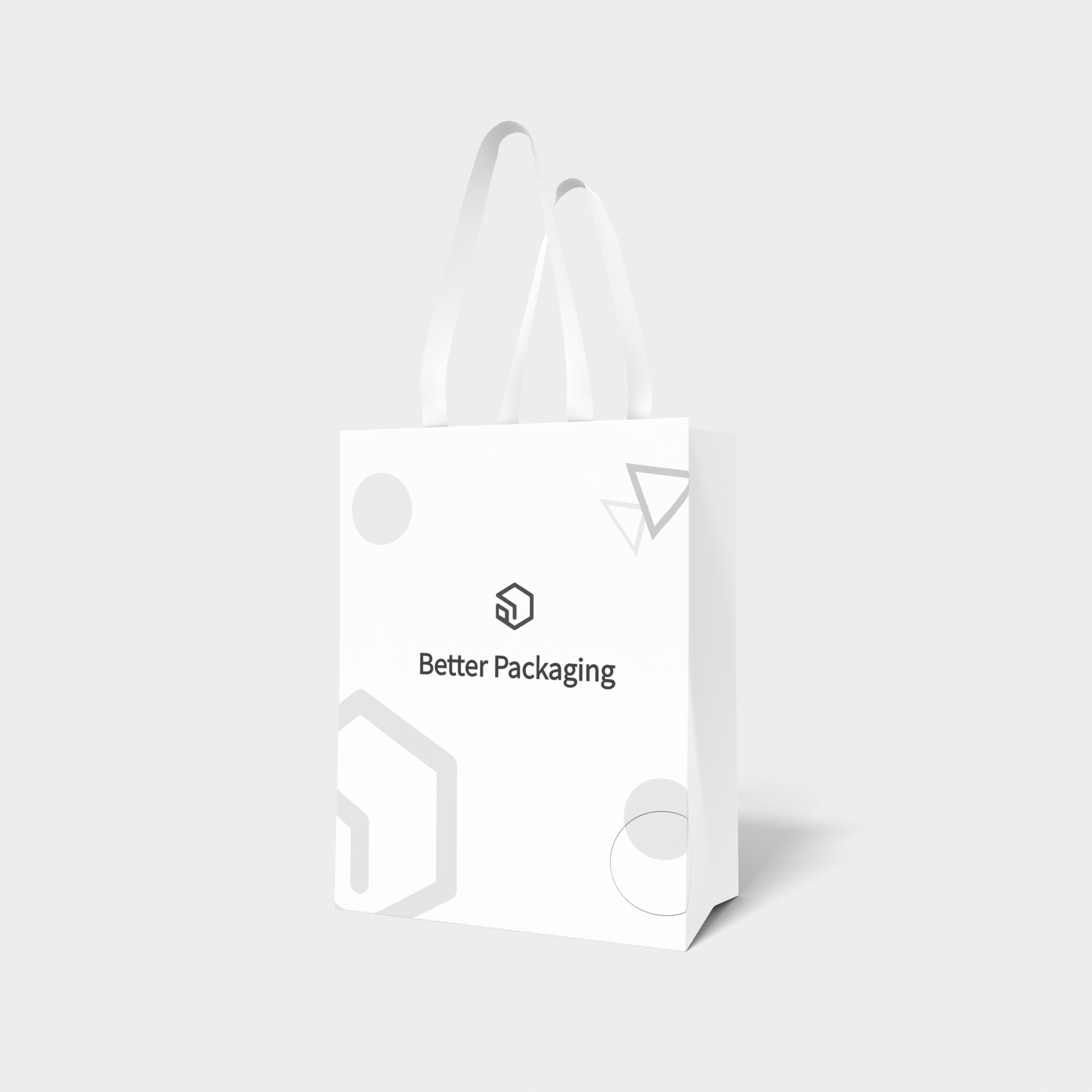 Hanging tote bag — White paperboard