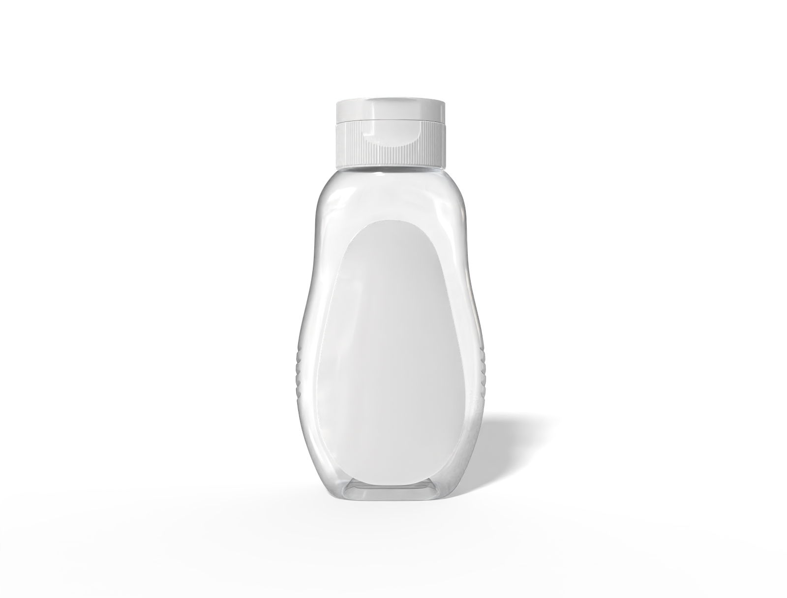 Squeeze sauce plastic bottle — Glossy plastic