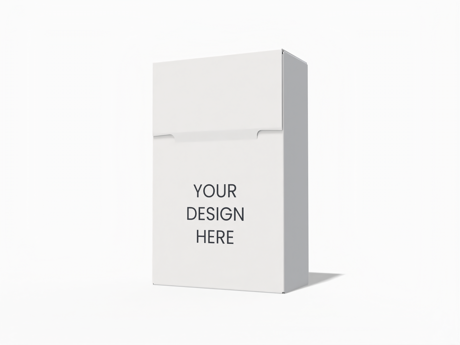 Flip-top lock box — White paperboard