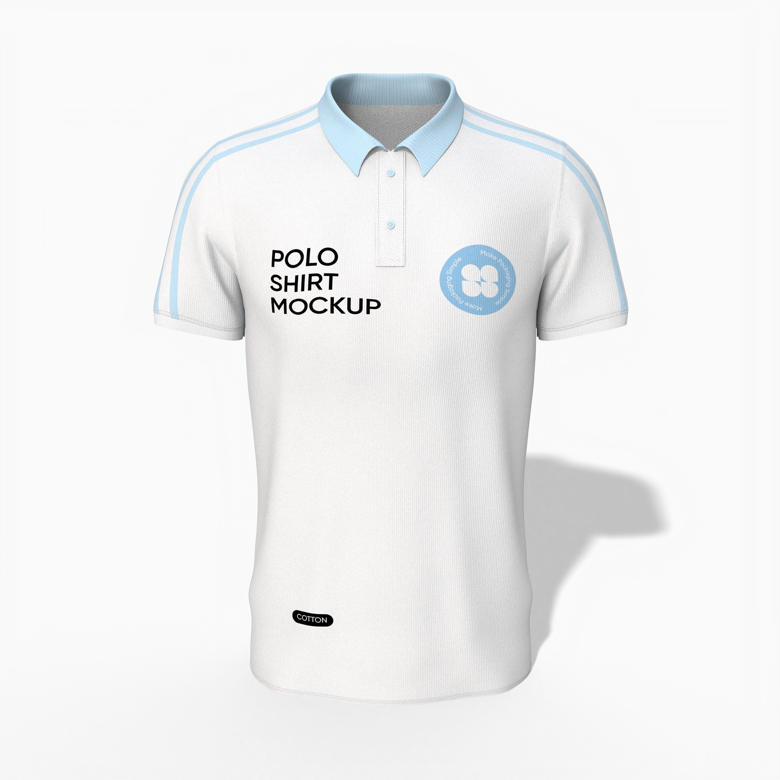 Short sleeves polo shirt — Cotton base fabric