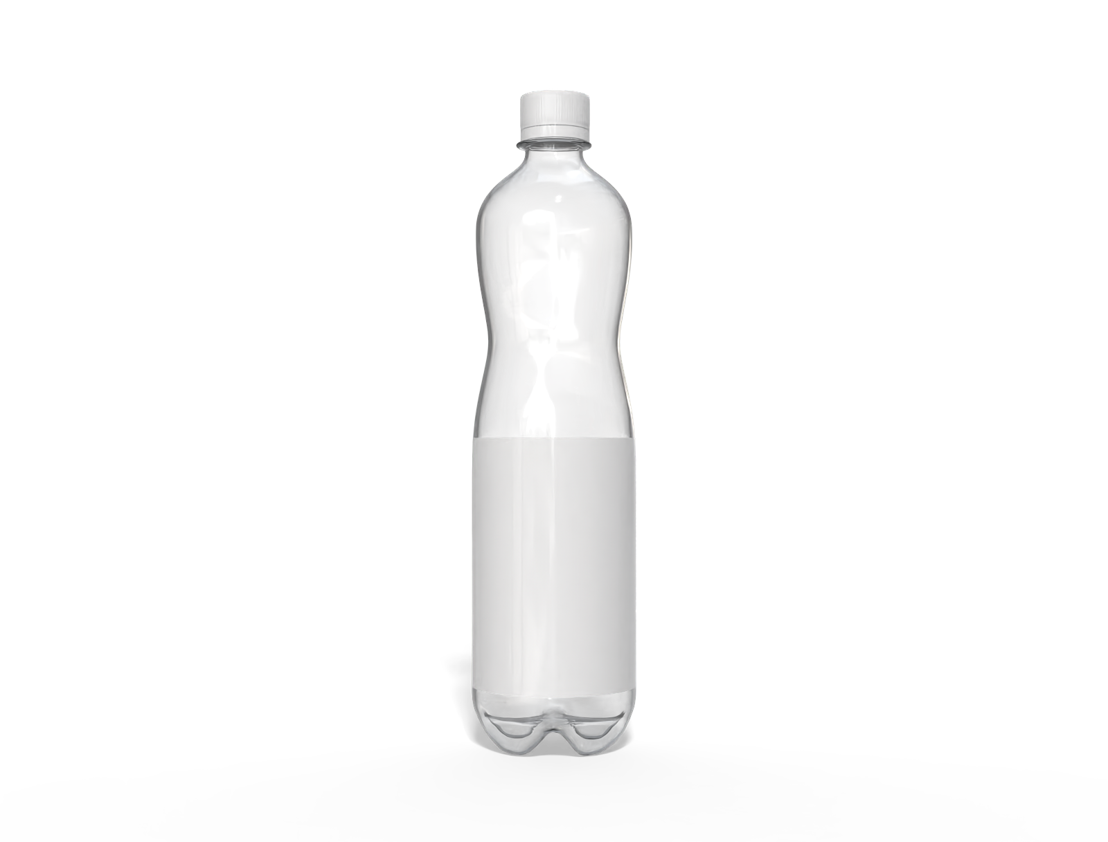 Plastic water bottle — Glossy plastic