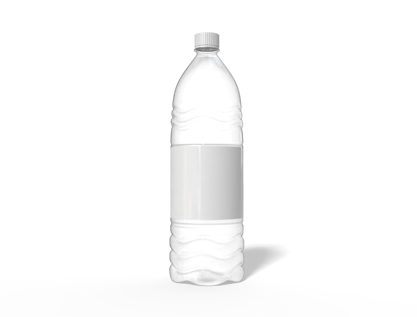 Mineral water bottle — Glossy plastic