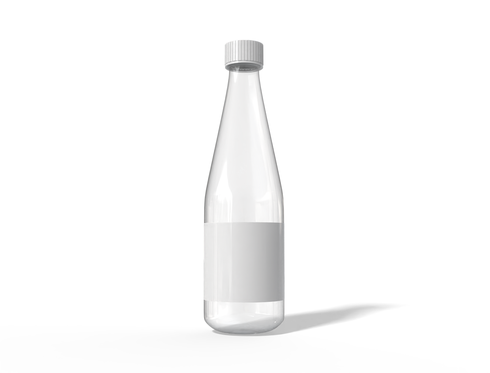 Narrow mouth glass water bottle — Glossy plastic