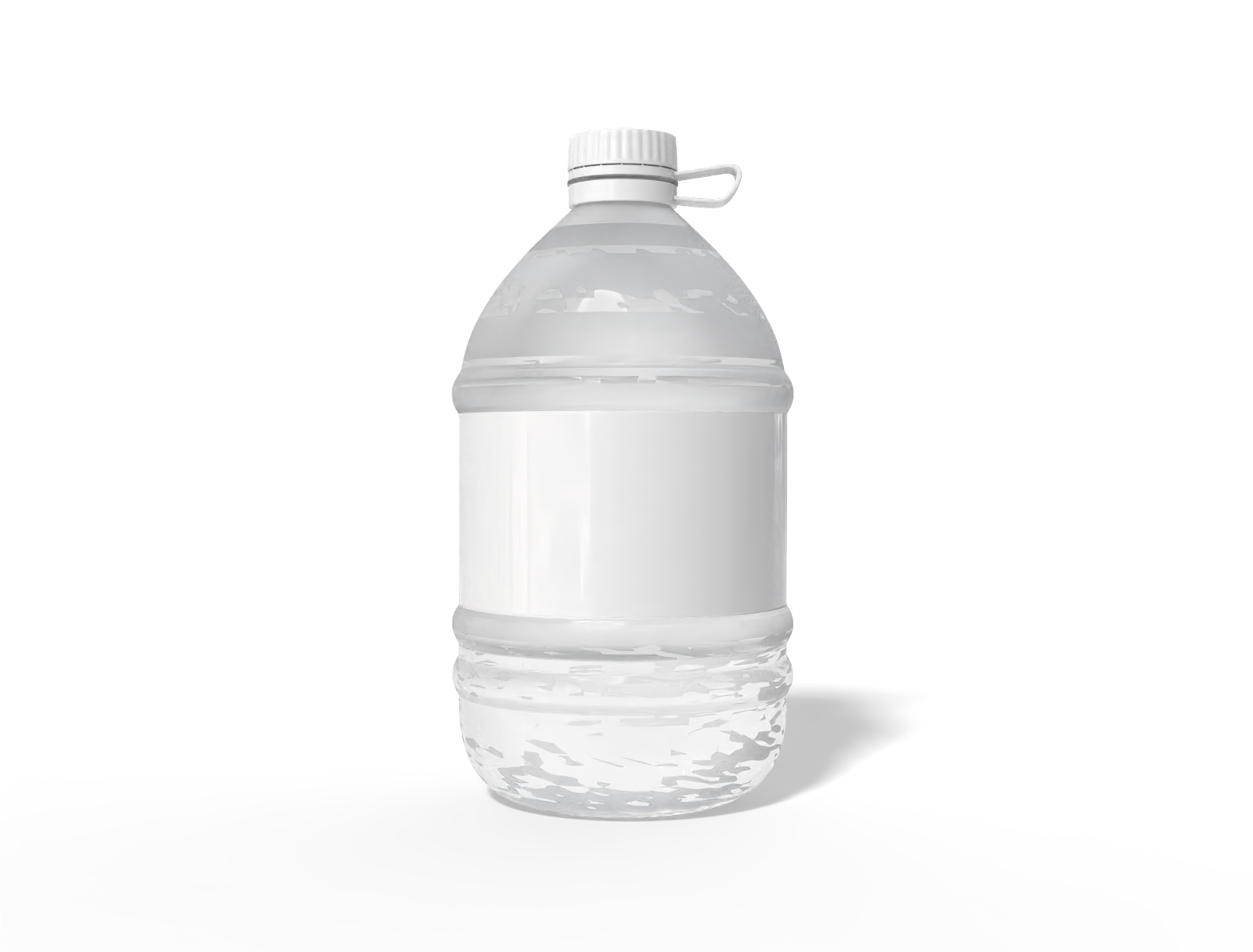 Transparent water bucket — Glossy plastic